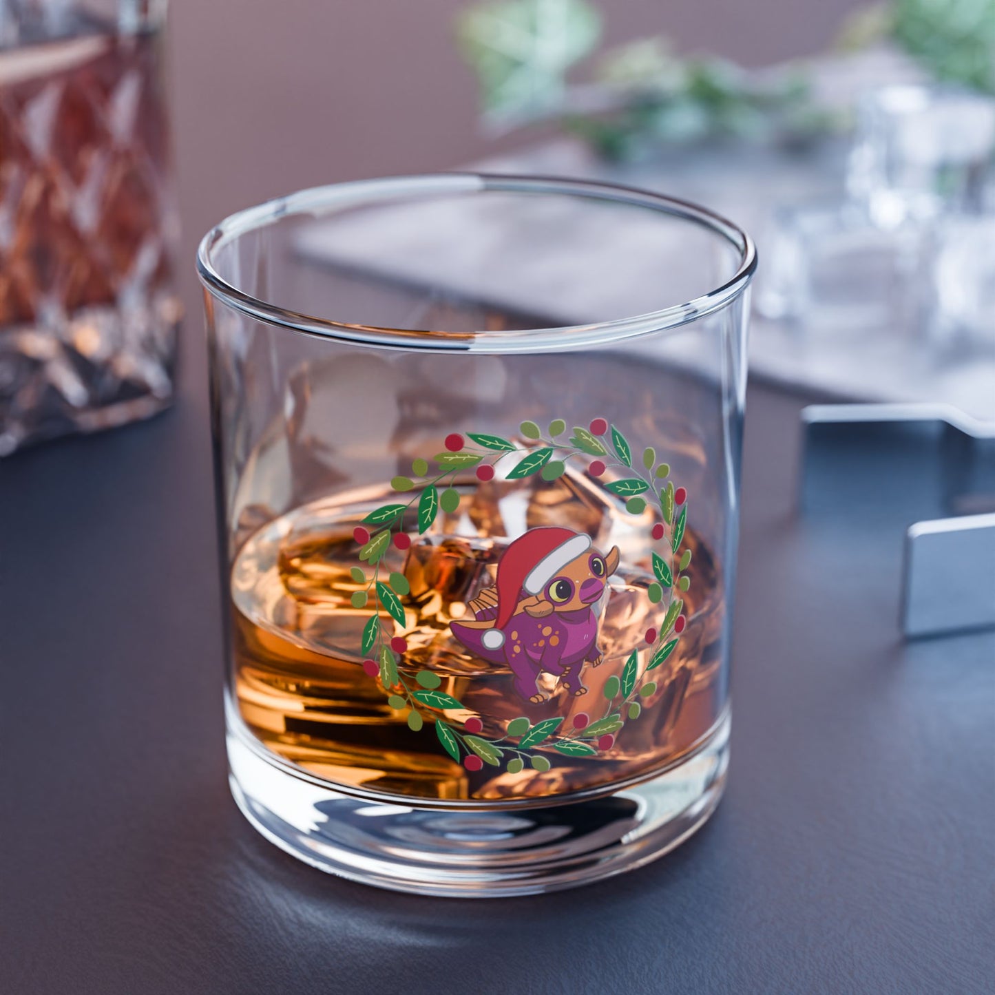 Holiday Retro Collectible Glass - Lesbian Pride Psittacosaurus