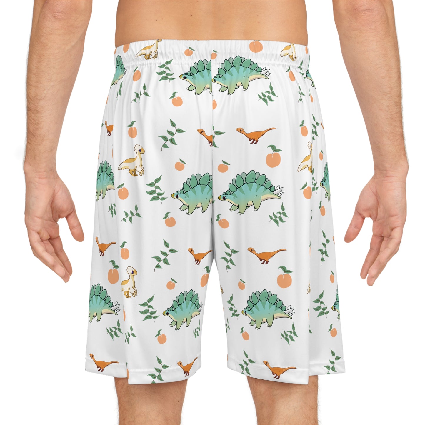 Peach Dinos - Sports Shorts