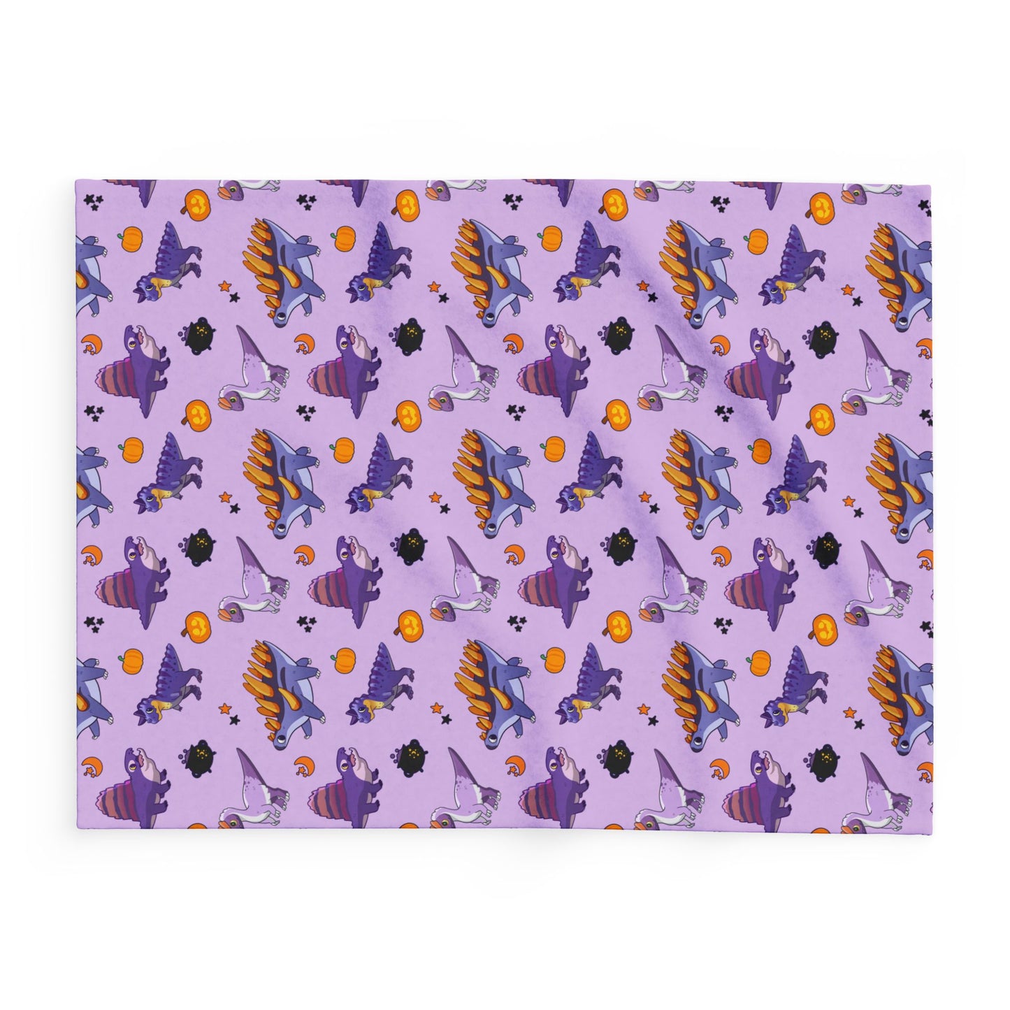 Halloween Dinos - Purple Arctic Fleece Blanket (UK/EUROPE)