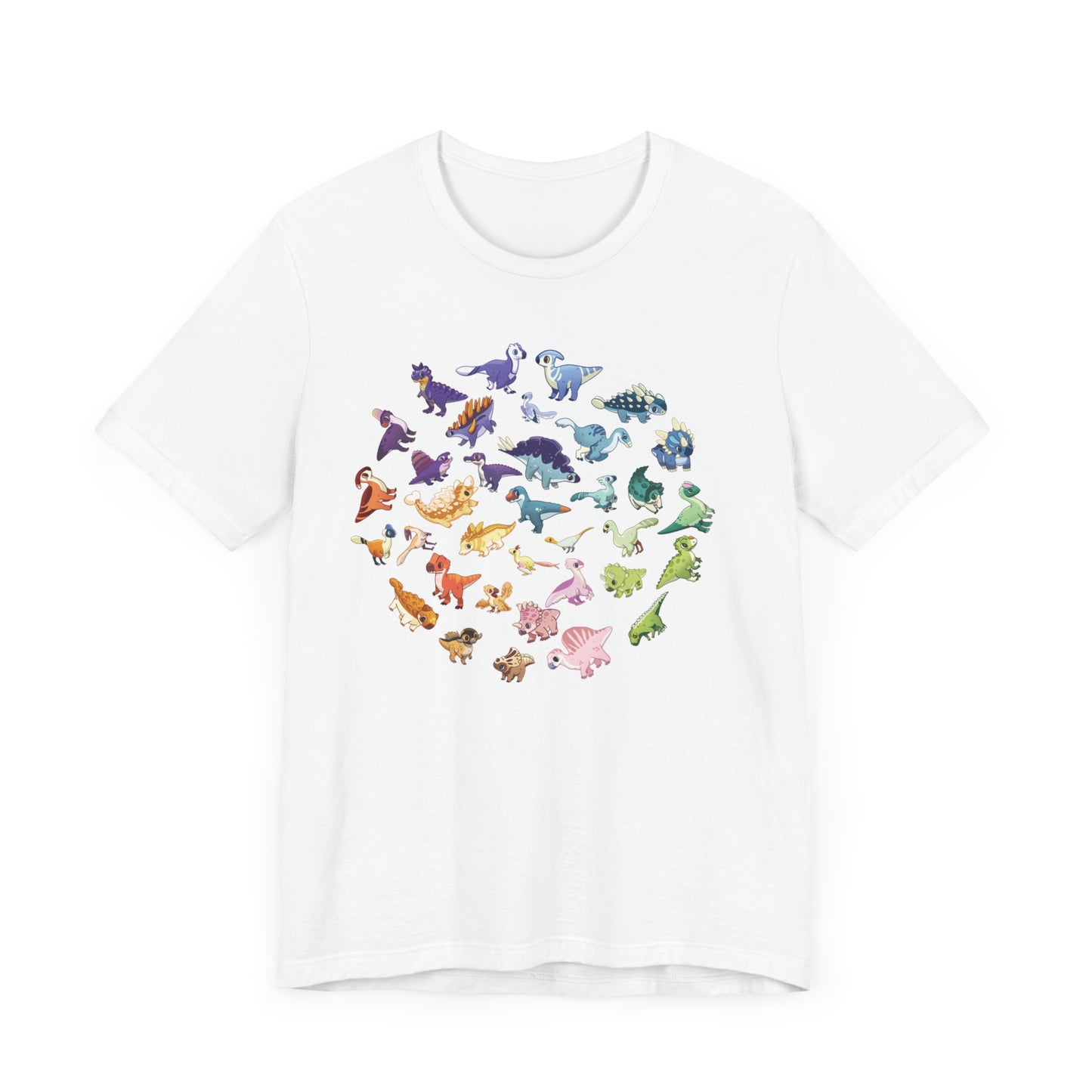 Rainbow of Dinos - Unisex Jersey Short Sleeve T-Shirt