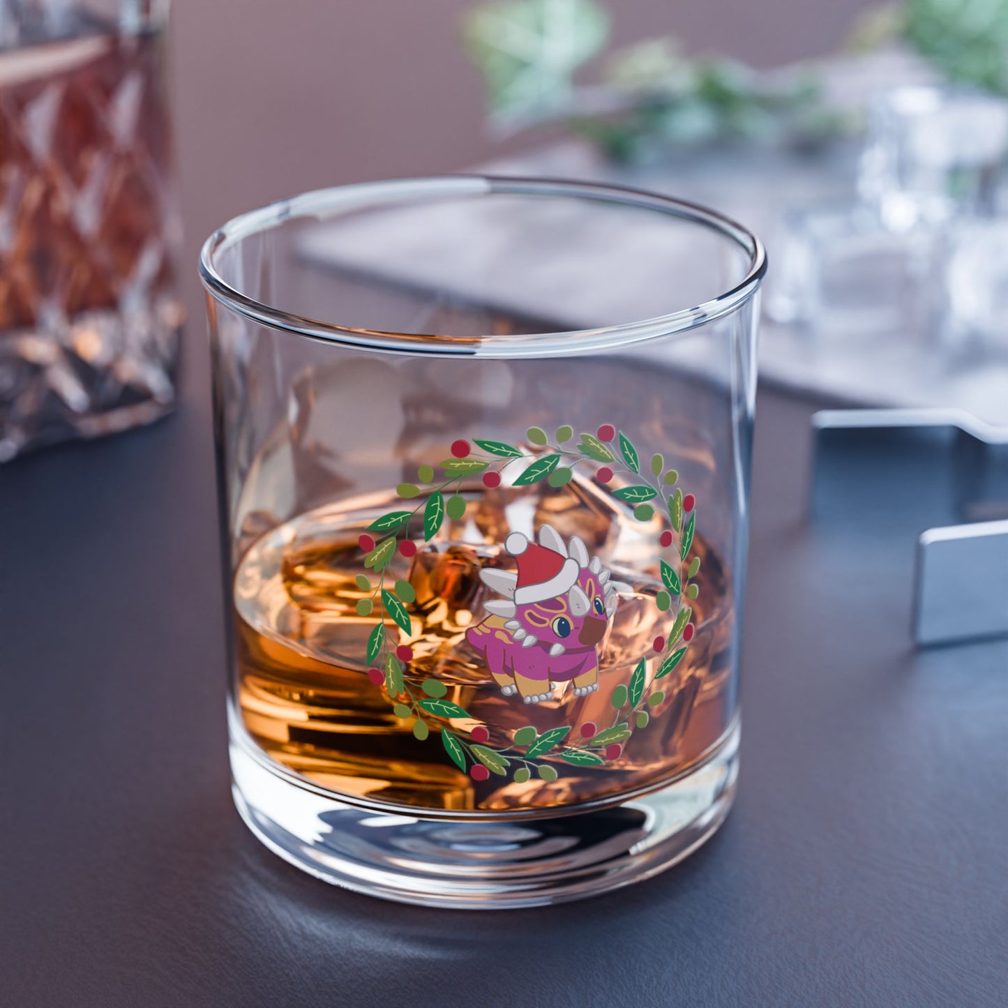 Holiday Retro Collectible Glass - Lesbian Pride Styracosaurus