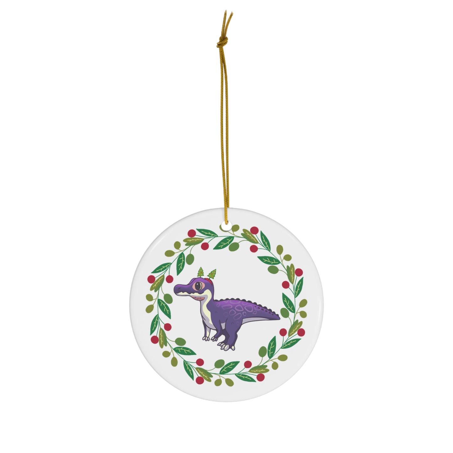 Holiday Baryonyx - Ceramic Ornament