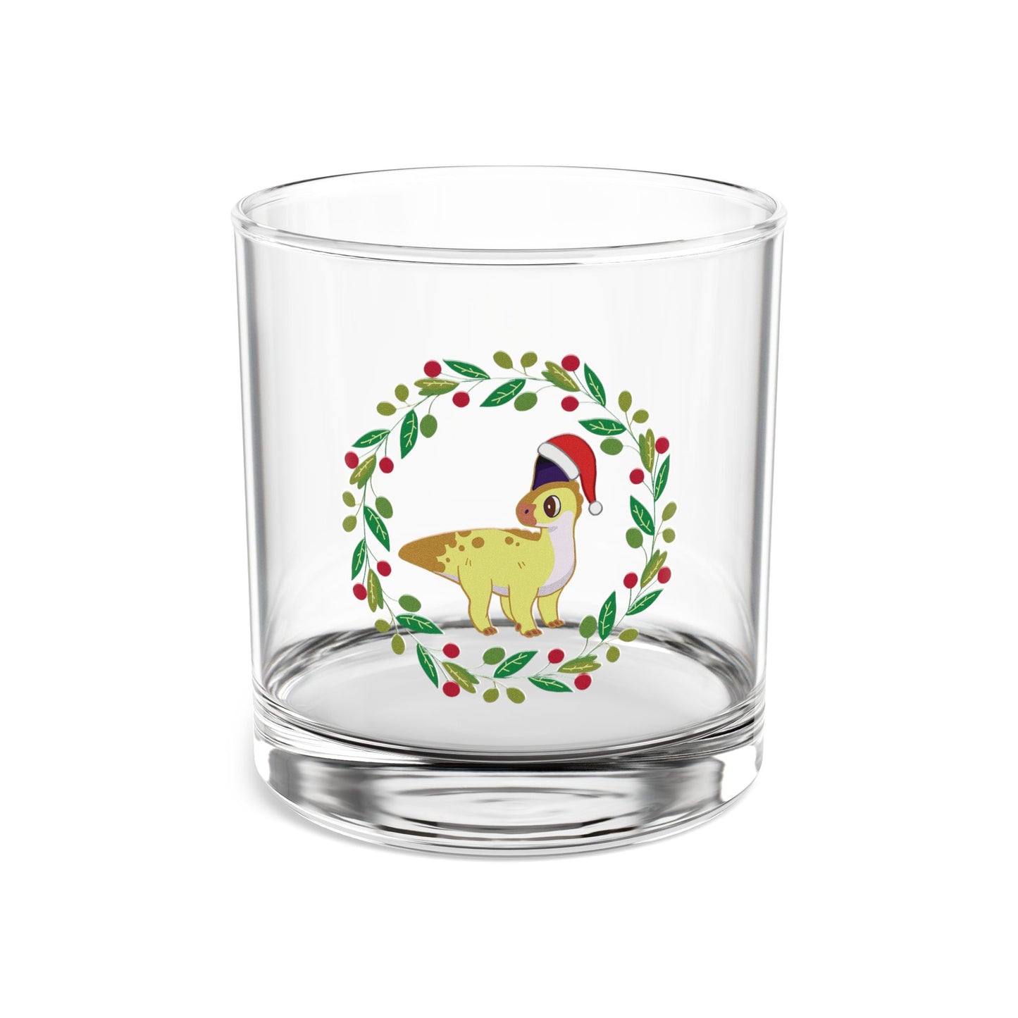 Holiday Retro Collectible Glass - Non-Binary Pride Corythosaurus