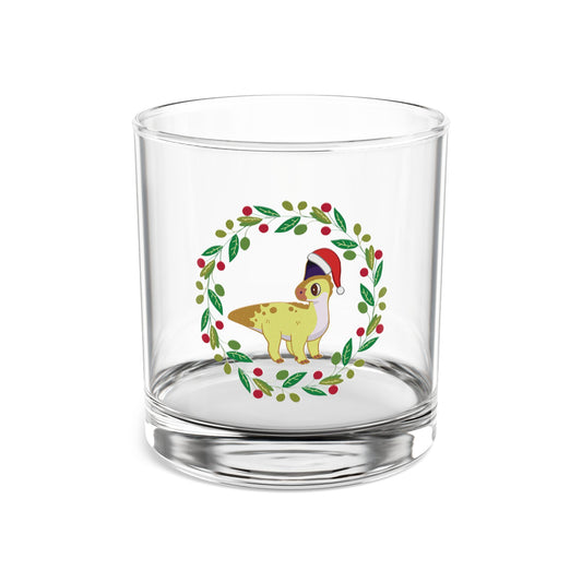 Holiday Retro Collectible Glass - Non-Binary Pride Corythosaurus