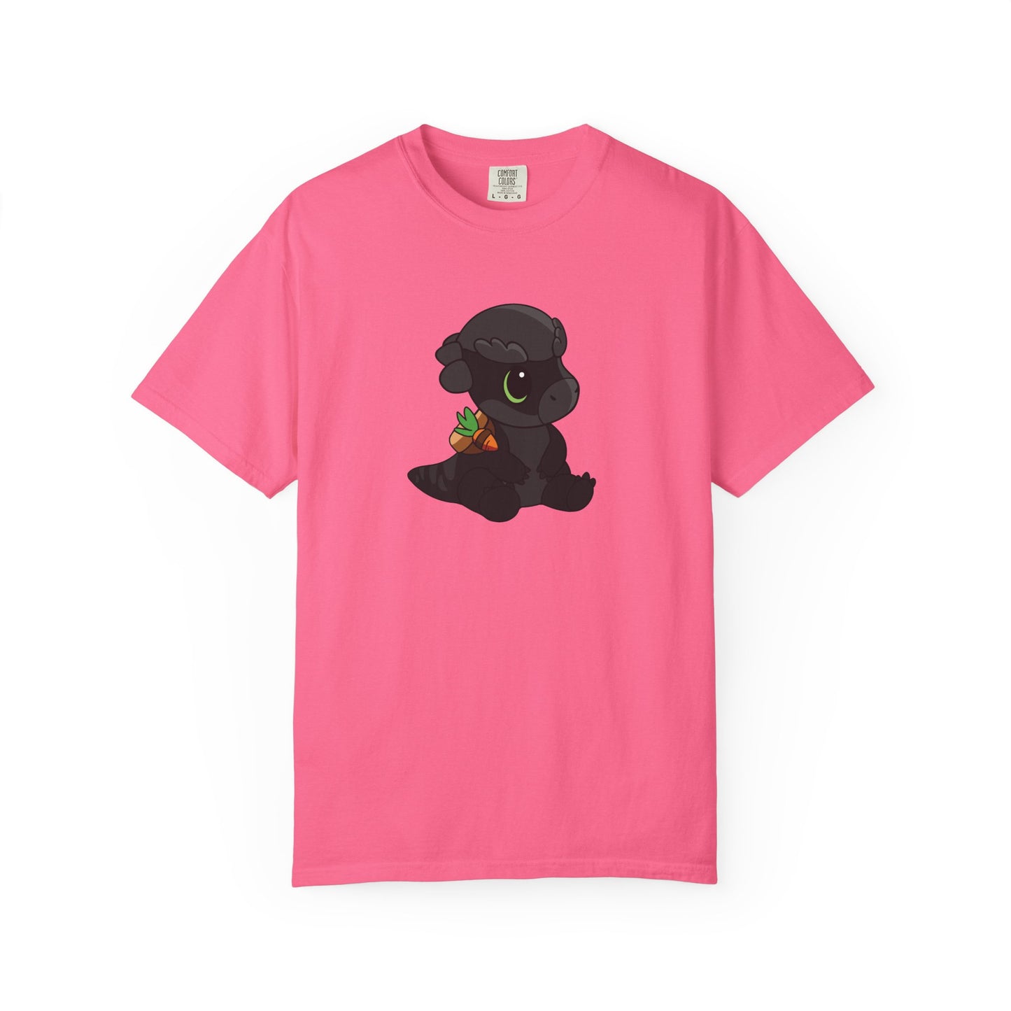 Limited Edition Bonk the Melanistic Pachycephalosaurus Plushie Art - T-Shirt
