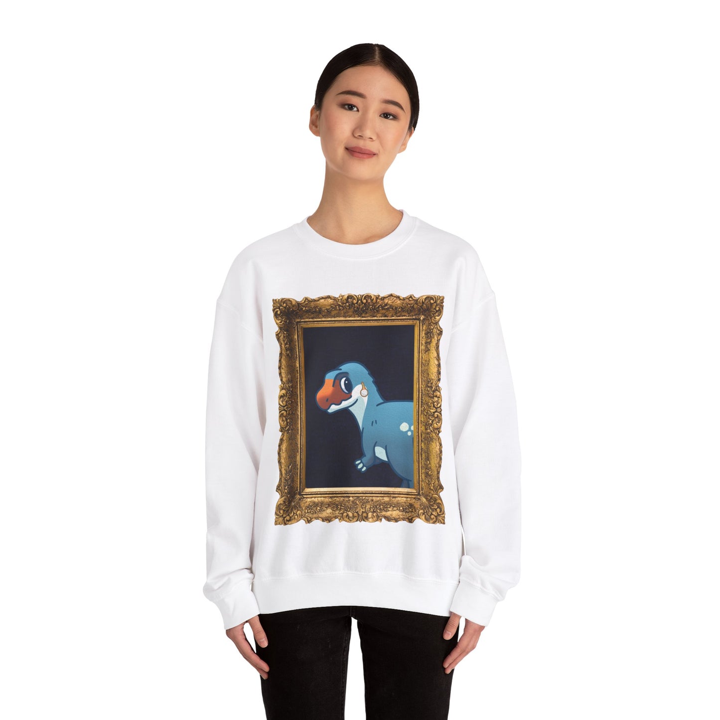 Megalo with a Pearl Earring - Unisex Heavy Blend™ Crewneck Sweatshirt