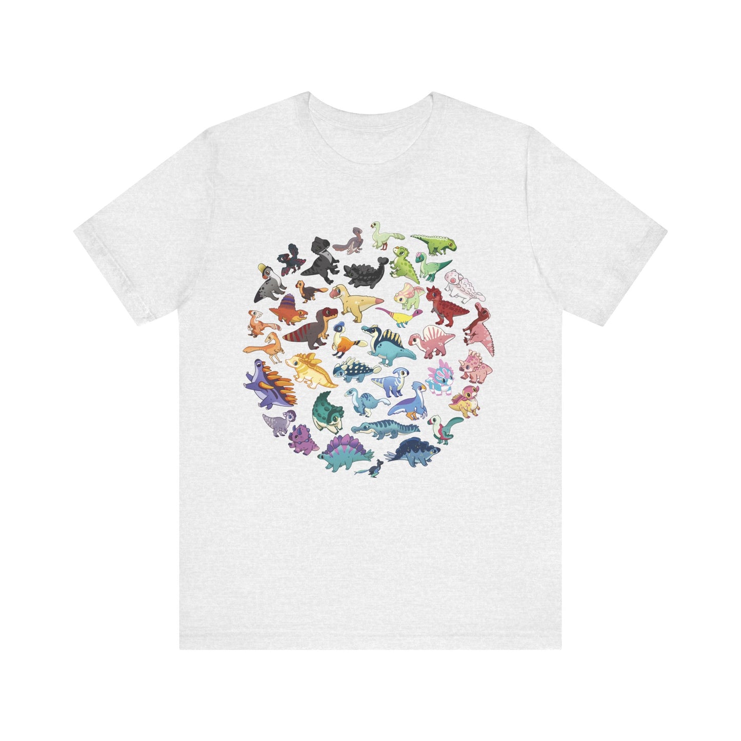 Updated Rainbow of Dinos - Unisex Jersey Short Sleeve T-Shirt