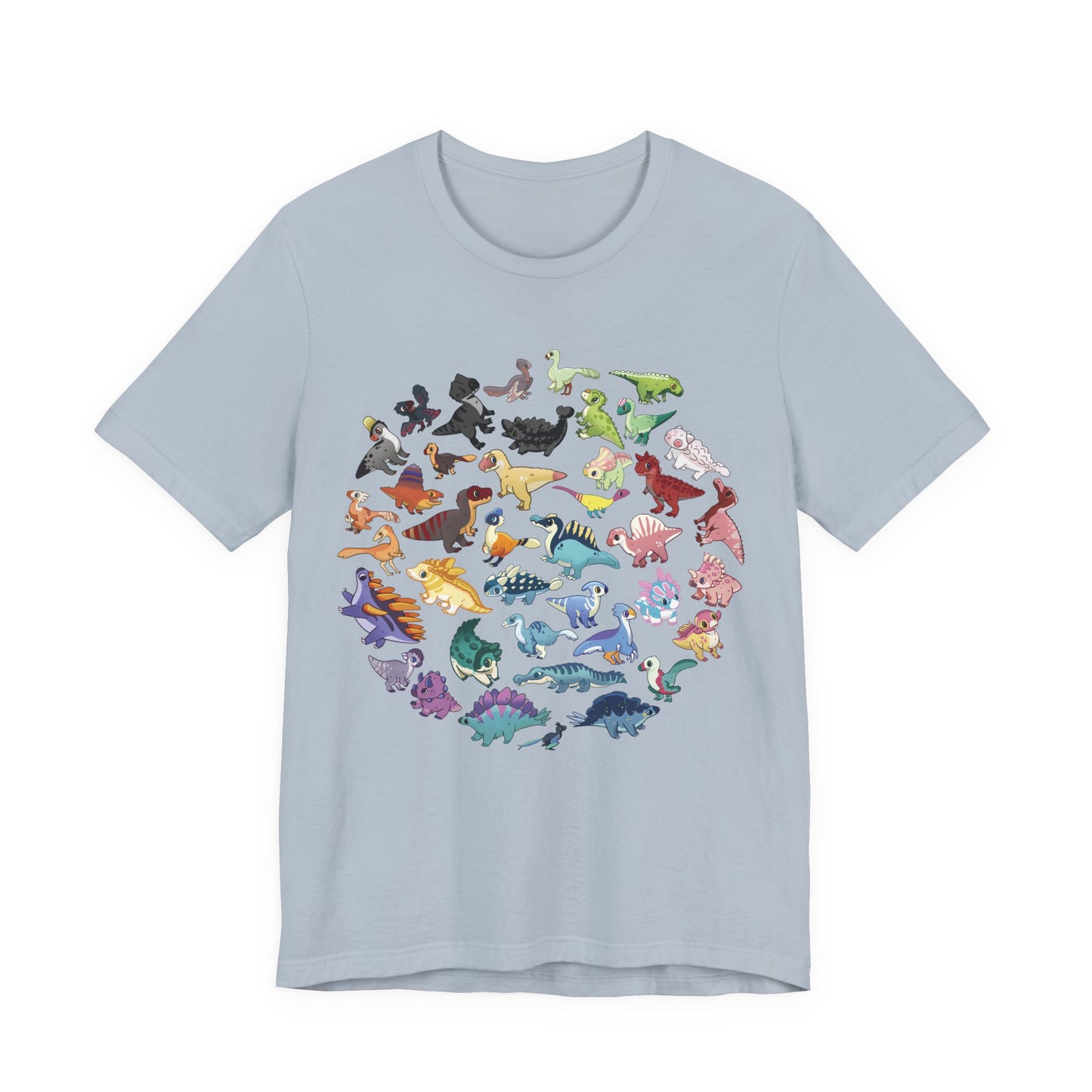 Updated Rainbow of Dinos - Unisex Jersey Short Sleeve T-Shirt