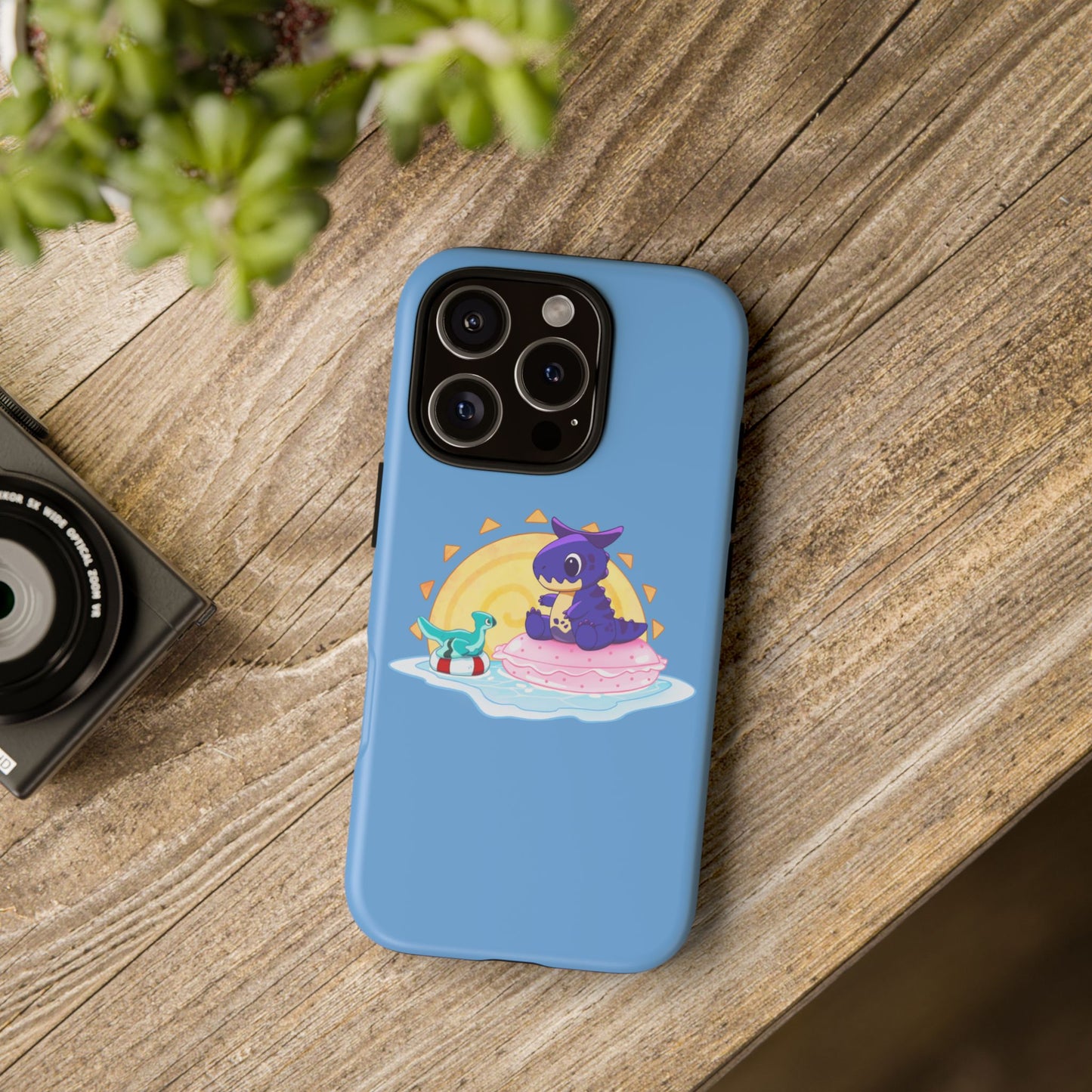 Limited Edition Carnotaurus with Archaeopteryx Sidekick Plushie Concept Art - Phone Case