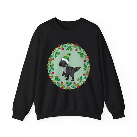 Melanistic Allosaurus Holiday Sweatshirt - Unisex Heavy Blend™ Crewneck Sweatshirt (Australian Edition)