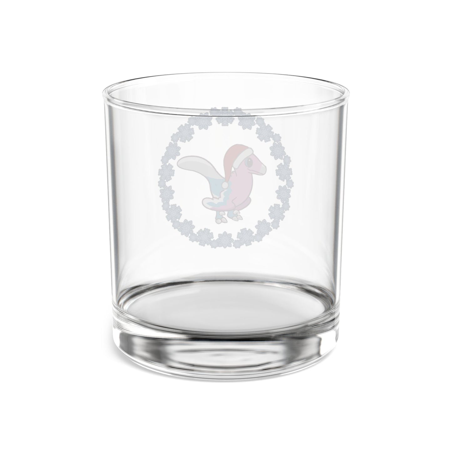 Holiday Retro Collectible Glass - Trans Pride Velociraptor Winter Wreath Edition