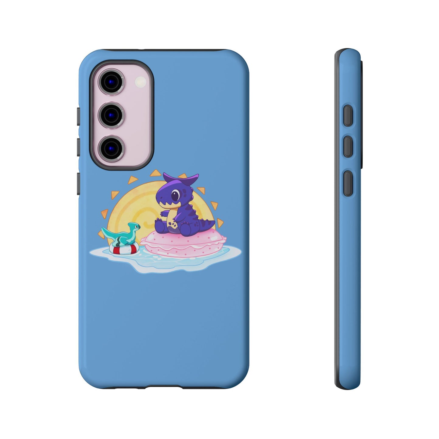 Limited Edition Carnotaurus with Archaeopteryx Sidekick Plushie Concept Art - Phone Case