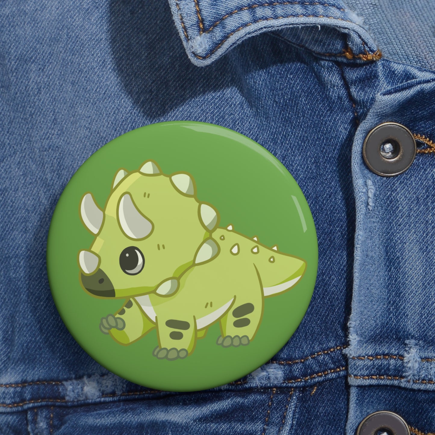 Triceratops Pin Badge