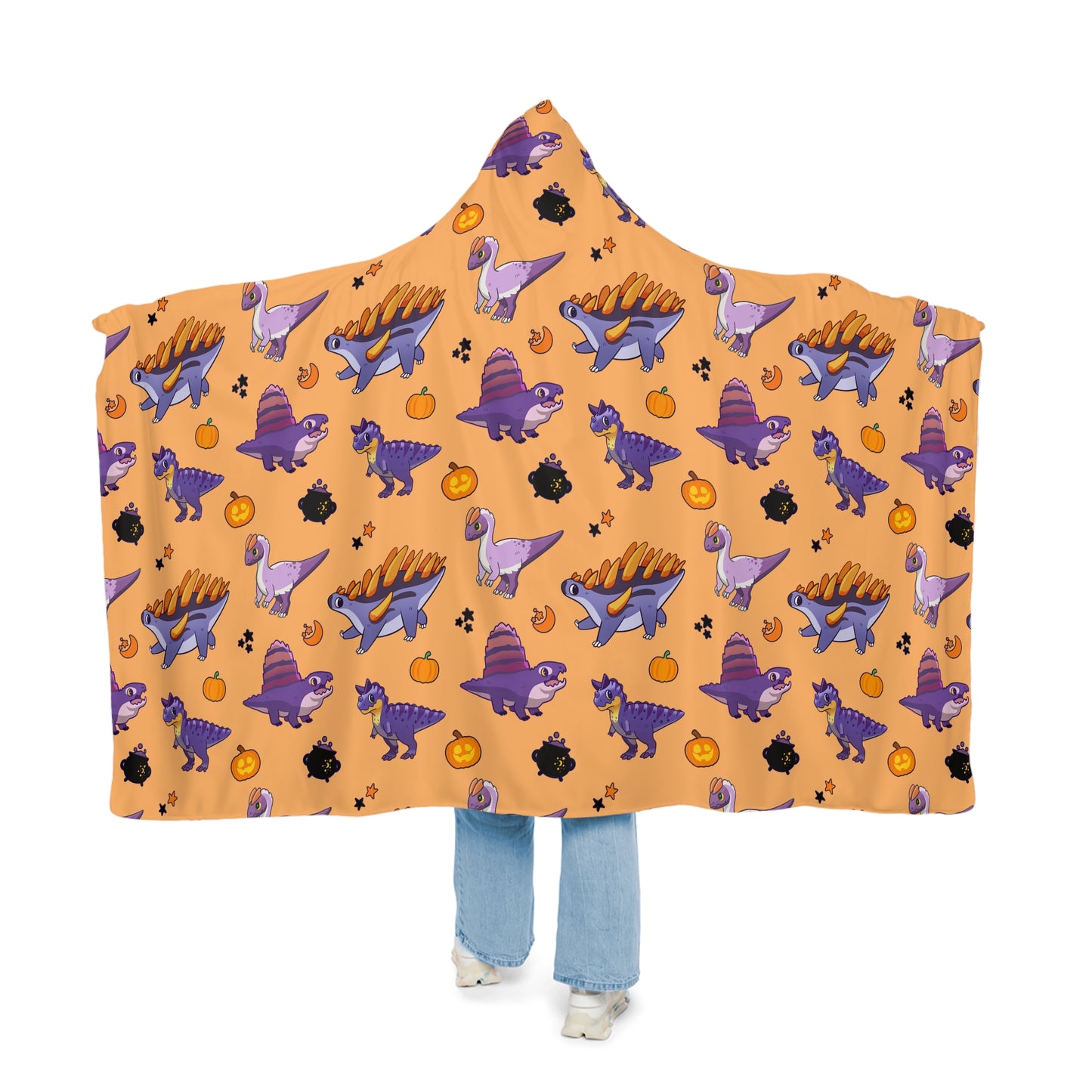 Halloween Dinos - Orange Snuggle Blanket