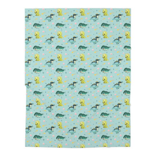 Baby Dinos Swaddle Blanket - Spinosaurus, Scelidosaurus & Triceratops