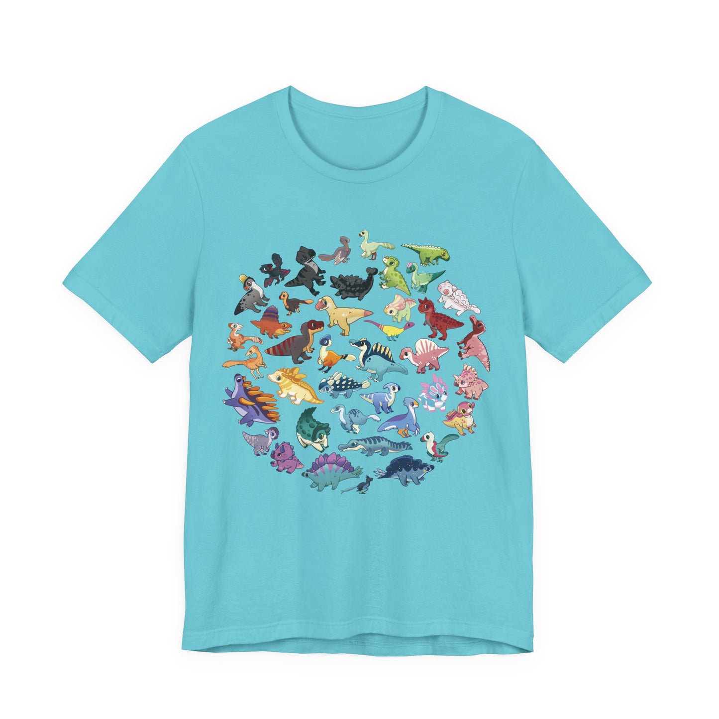 Updated Rainbow of Dinos - Unisex Jersey Short Sleeve T-Shirt