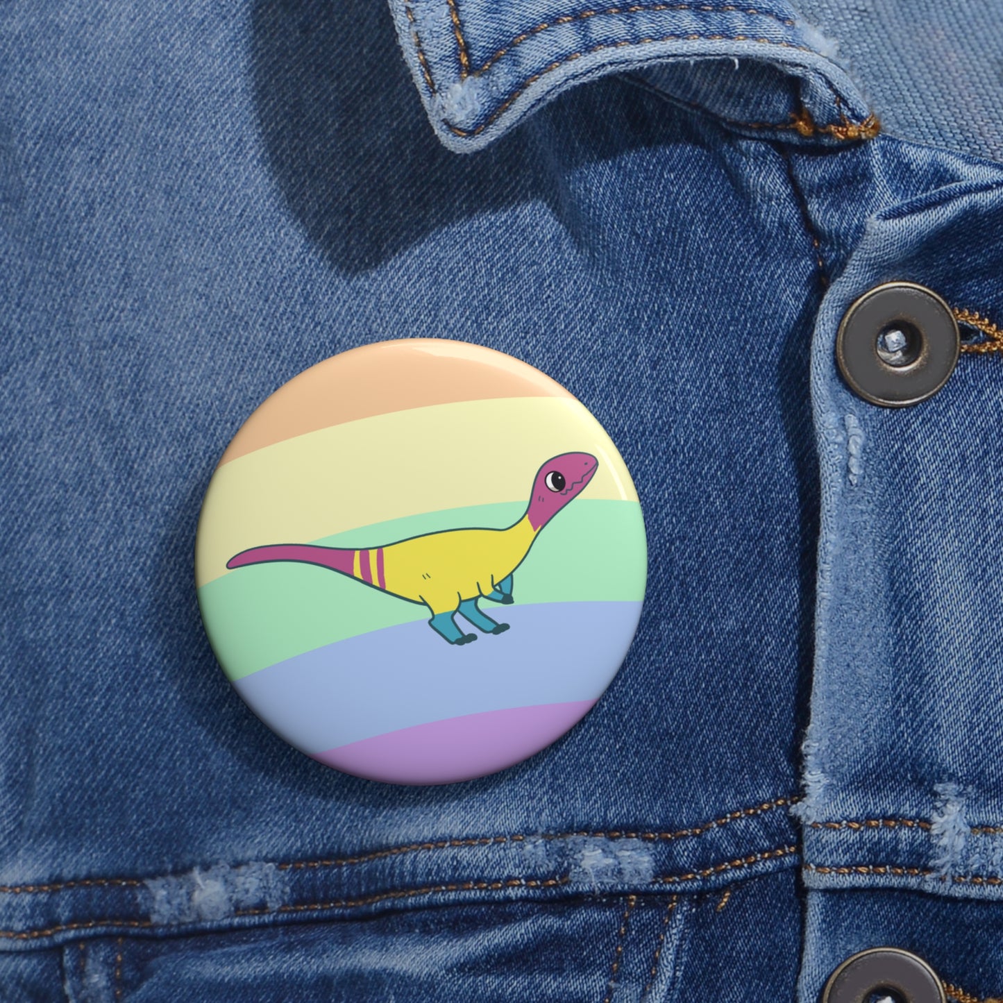 Pansexual Pride Coelophysis - Pin Badge