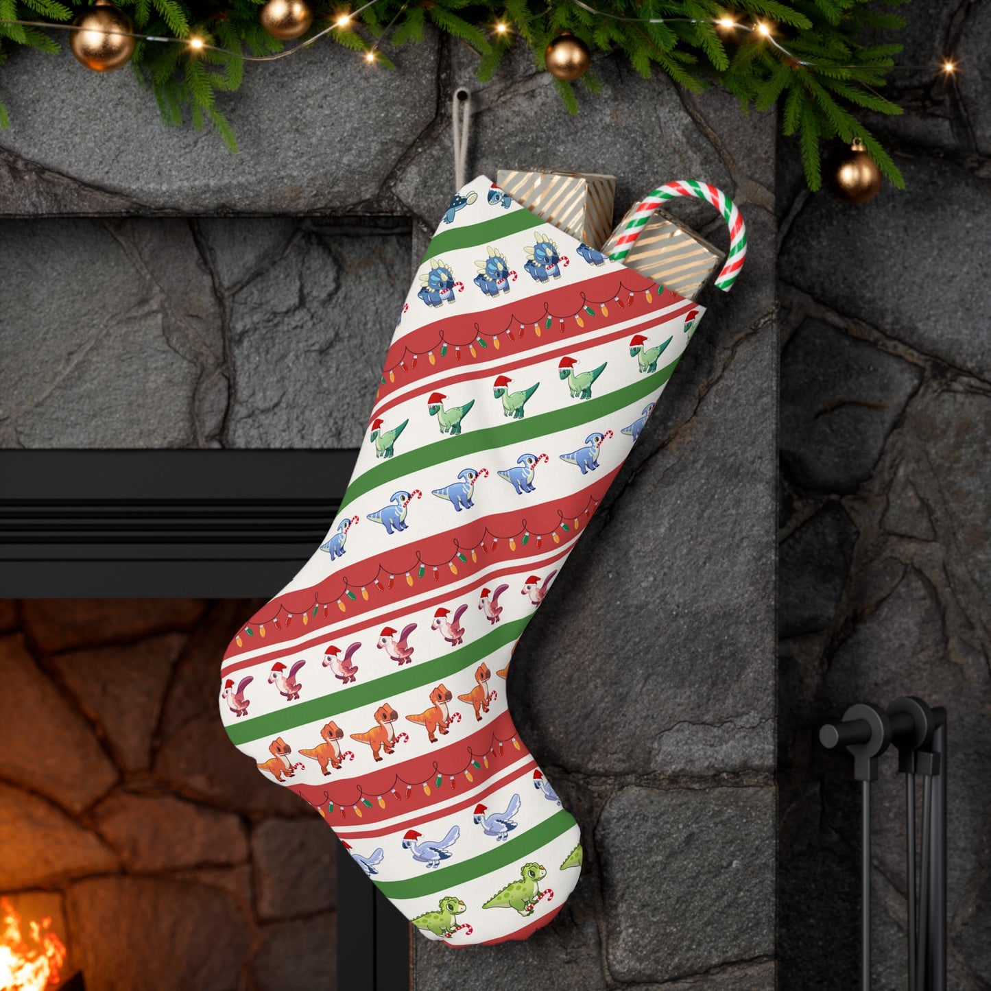 Holiday Dino Stocking