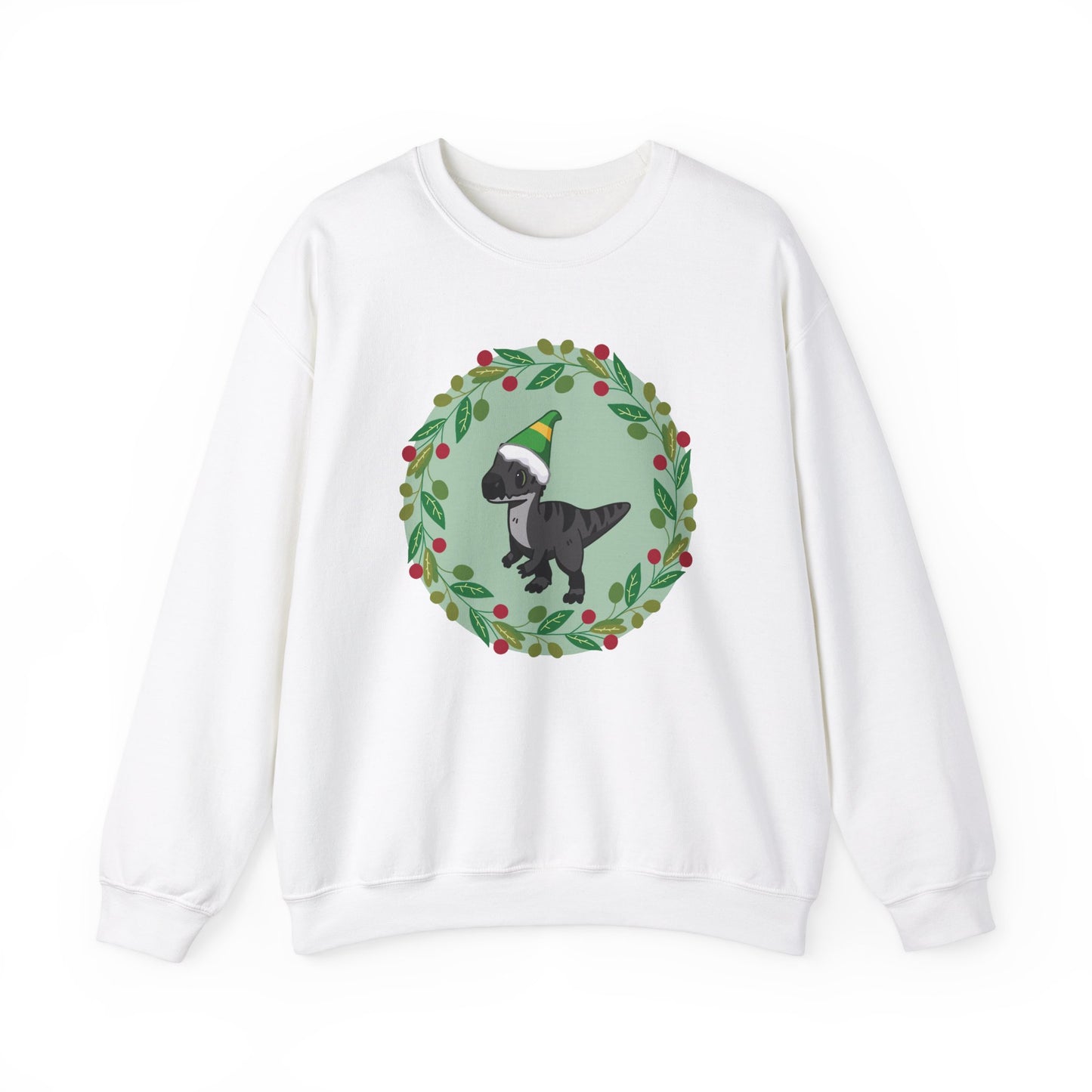 Melanistic Allosaurus Holiday Jumper - Unisex Crewneck Sweatshirt