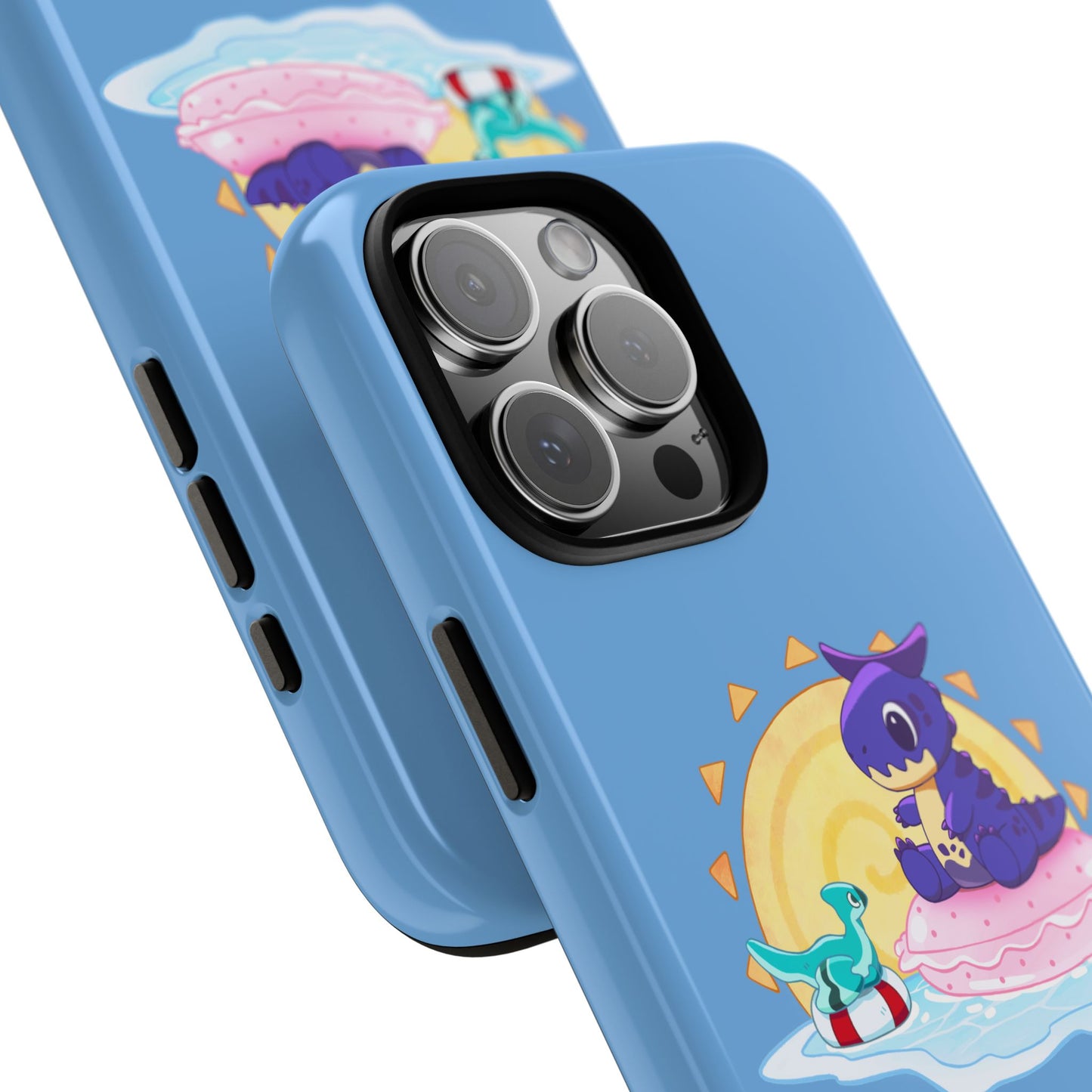 Limited Edition Carnotaurus with Archaeopteryx Sidekick Plushie Concept Art - Phone Case
