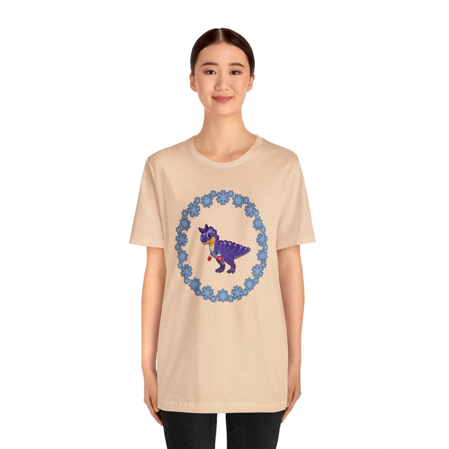 Snowflake Carnotaurus - Unisex Jersey Short Sleeve Tee