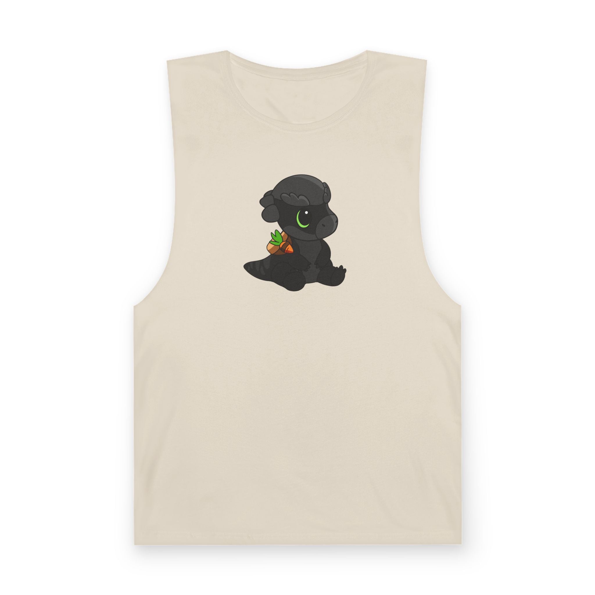 Limited Edition Bonk the Melanistic Pachycephalosaurus Plushie Art - Tank Top
