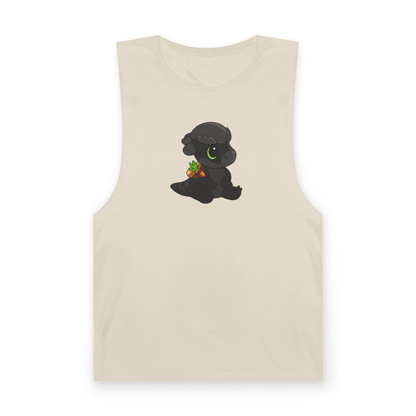 Limited Edition Bonk the Melanistic Pachycephalosaurus Plushie Art - Tank Top