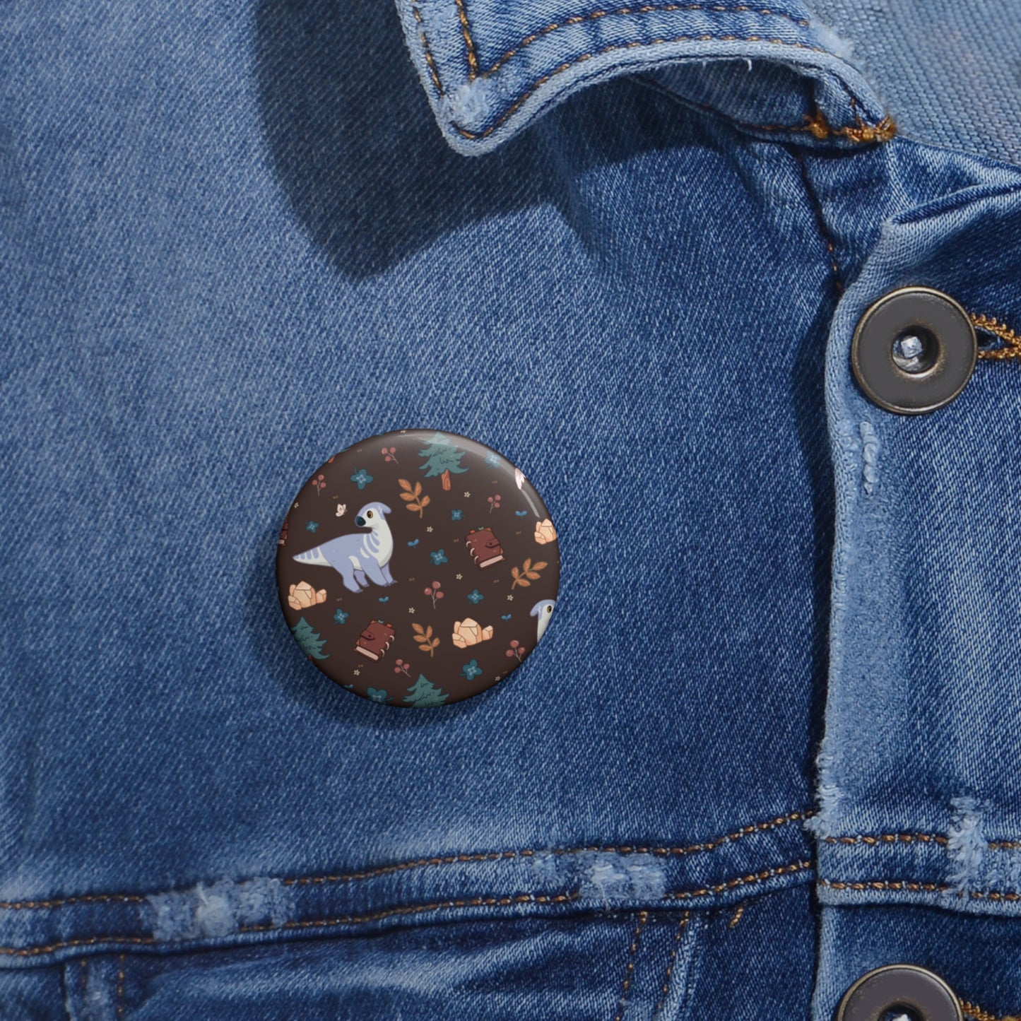 Pin Button - Roaming Rancher in Truffle Brown