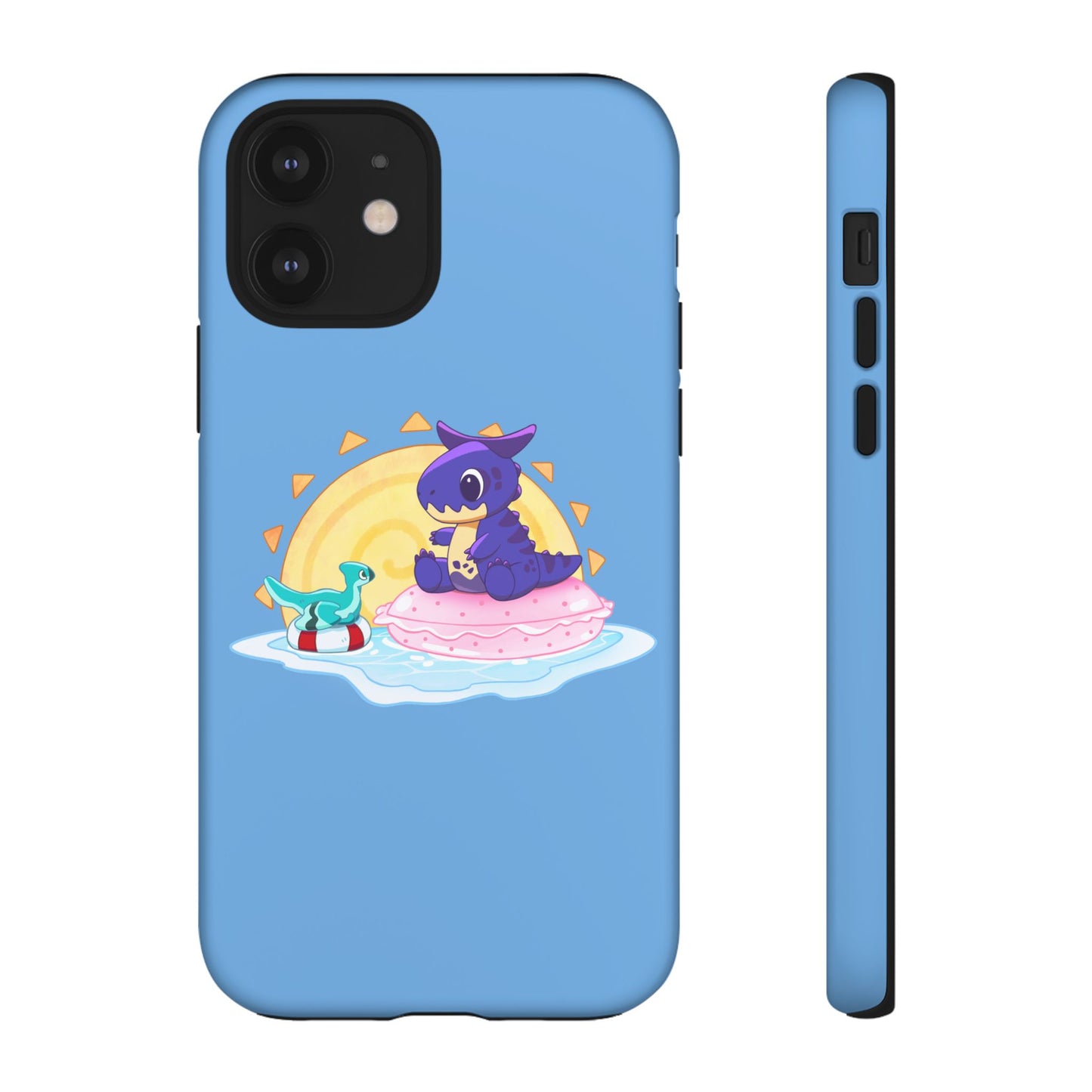 Limited Edition Carnotaurus with Archaeopteryx Sidekick Plushie Concept Art - Phone Case