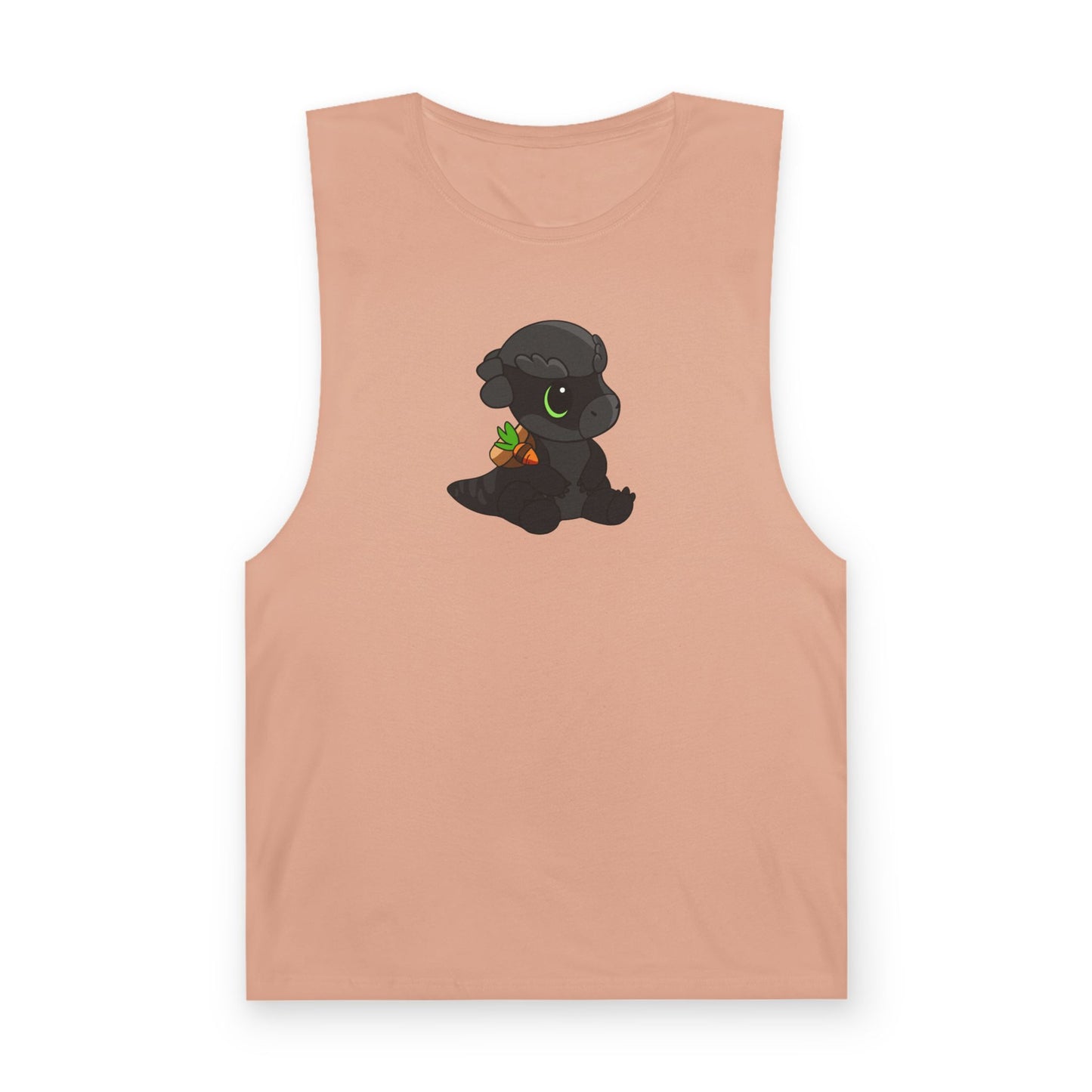 Limited Edition Bonk the Melanistic Pachycephalosaurus Plushie Art - Tank Top