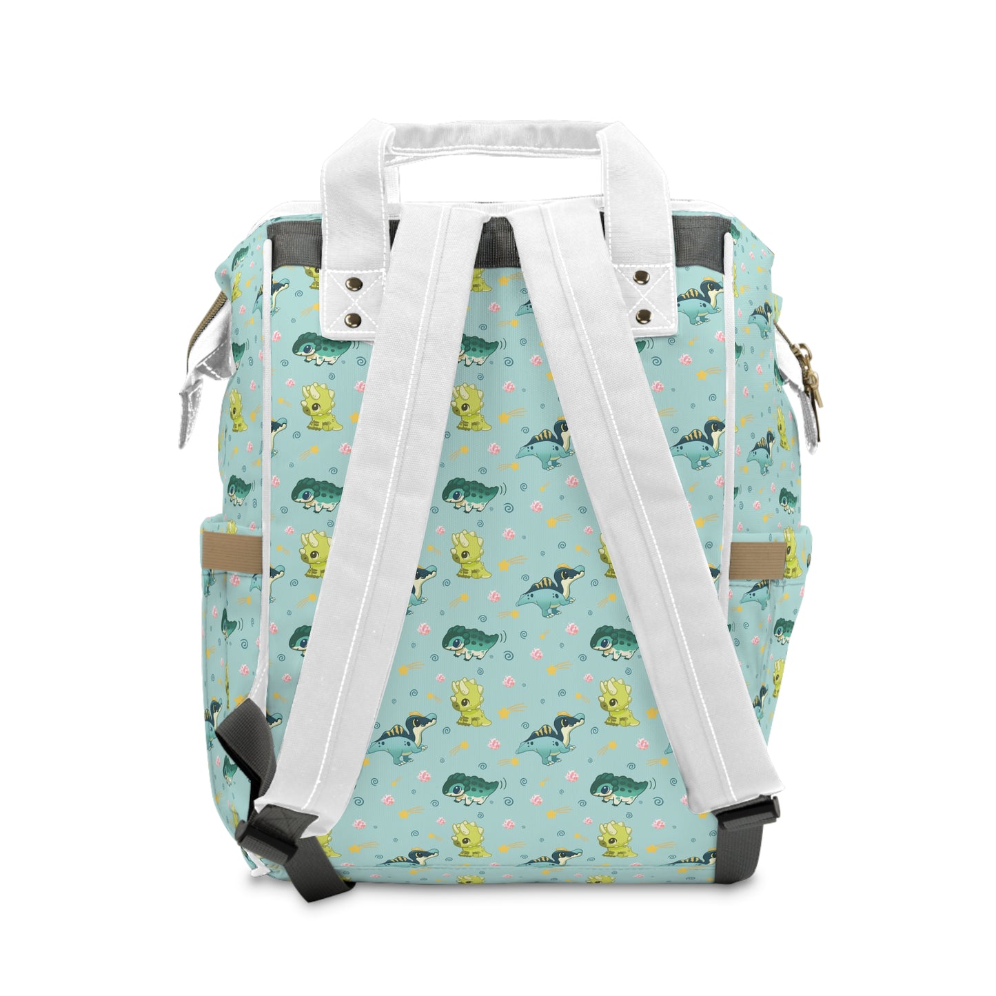 Baby Dino Diaper Backpack - Spinosaurus, Scelidosaurus & Triceratops