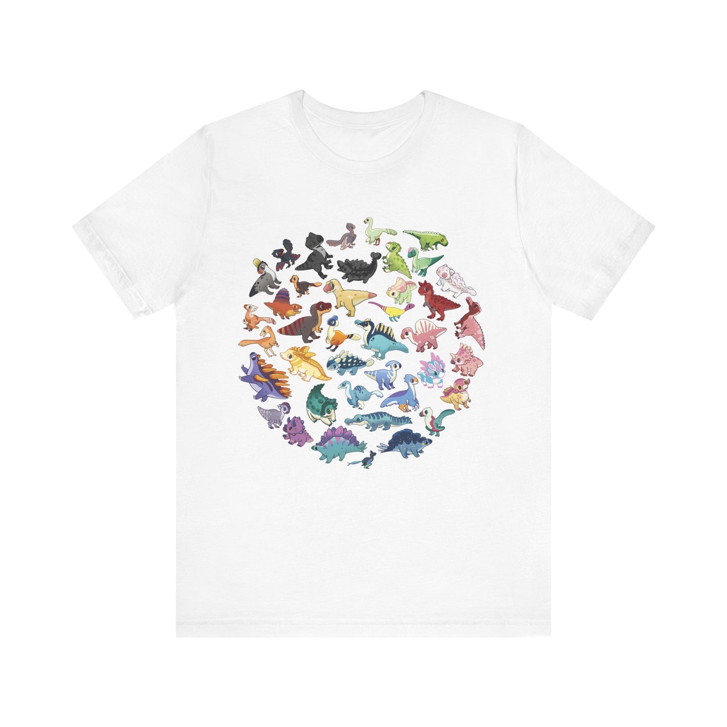 Updated Rainbow of Dinos - Unisex Jersey Short Sleeve T-Shirt