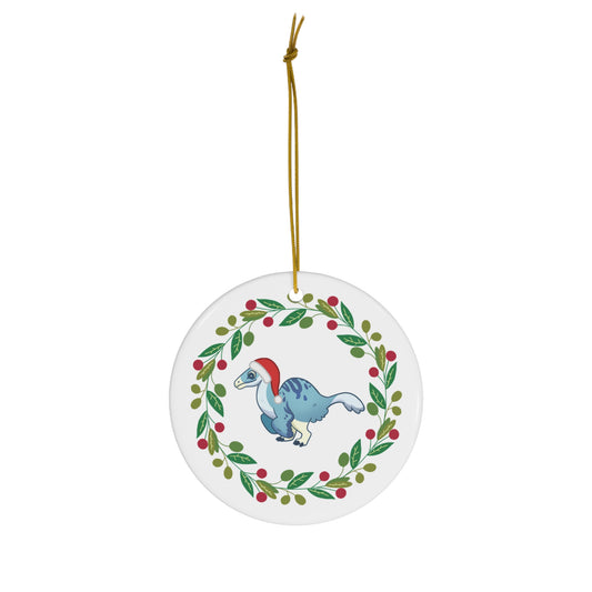 Holiday Deinocheirus - Ceramic Ornament