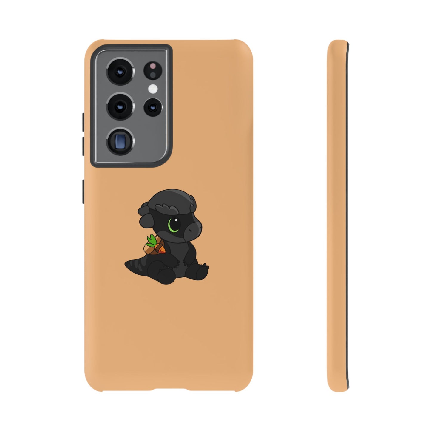 Limited Edition Bonk the Melanistic Pachycephalosaurus Plushie Art - Phone Case