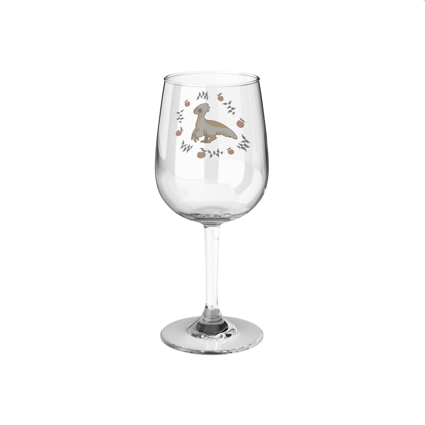 Peach Dinos - Wine Glass