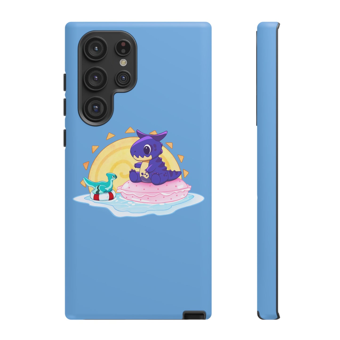 Limited Edition Carnotaurus with Archaeopteryx Sidekick Plushie Concept Art - Phone Case