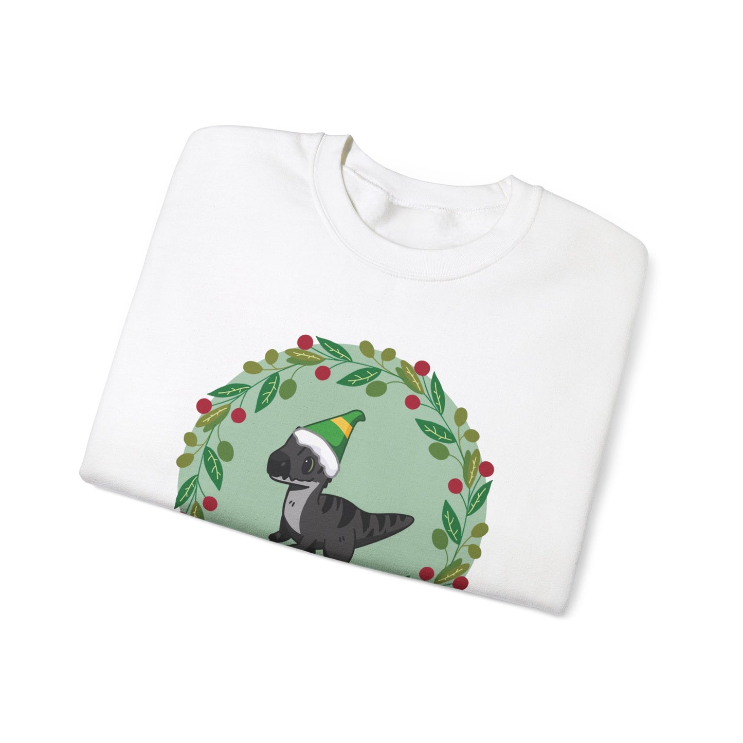 Melanistic Allosaurus Holiday Jumper - Unisex Crewneck Sweatshirt