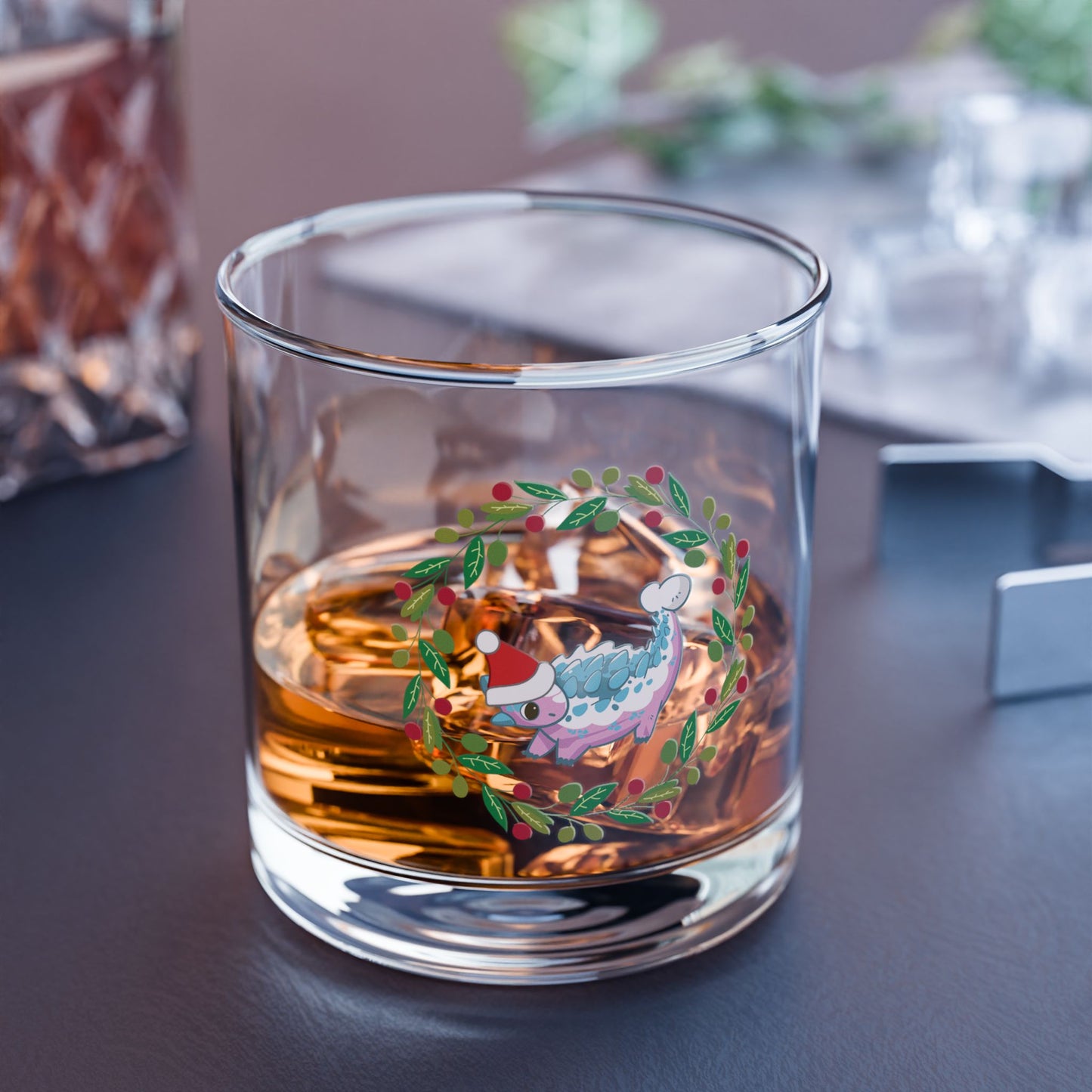 Holiday Retro Collectible Glass - Trans Pride Ankylosaurus