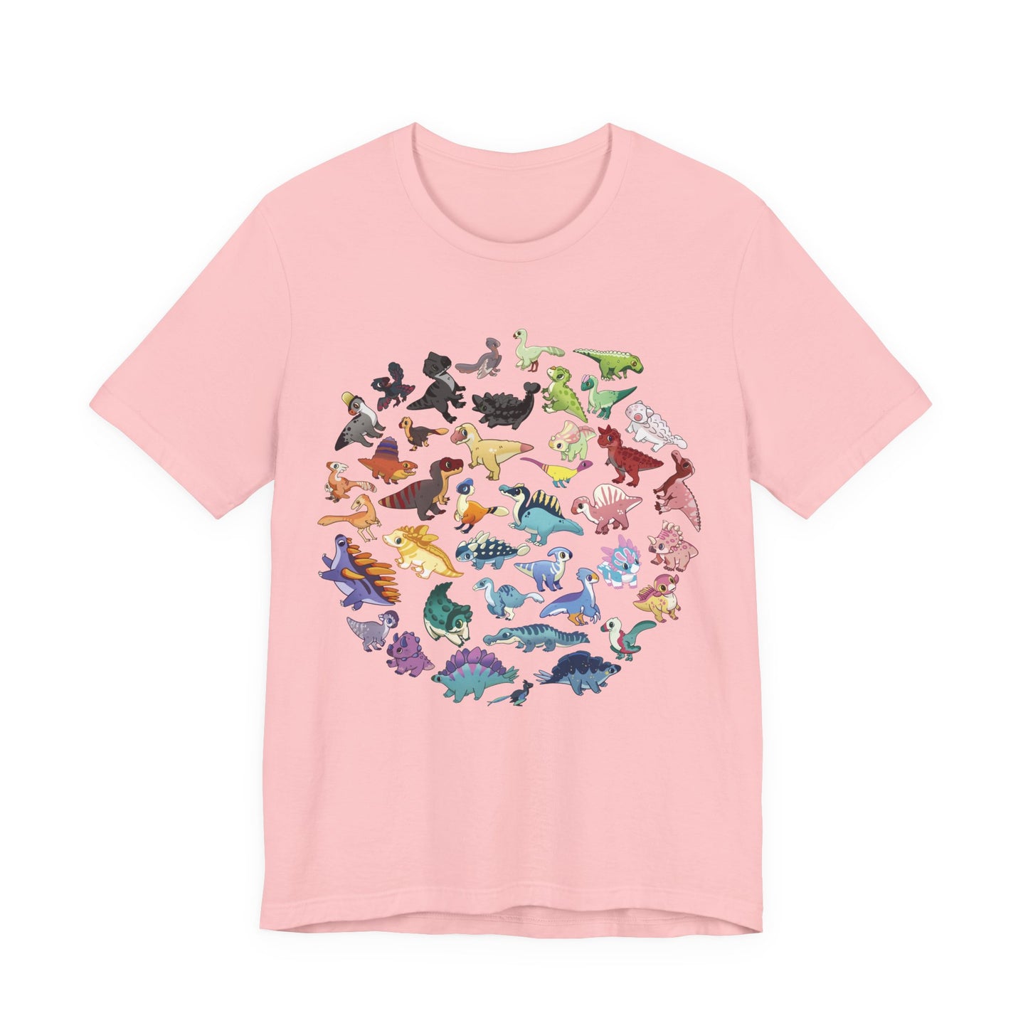 Updated Rainbow of Dinos - Unisex Jersey Short Sleeve T-Shirt