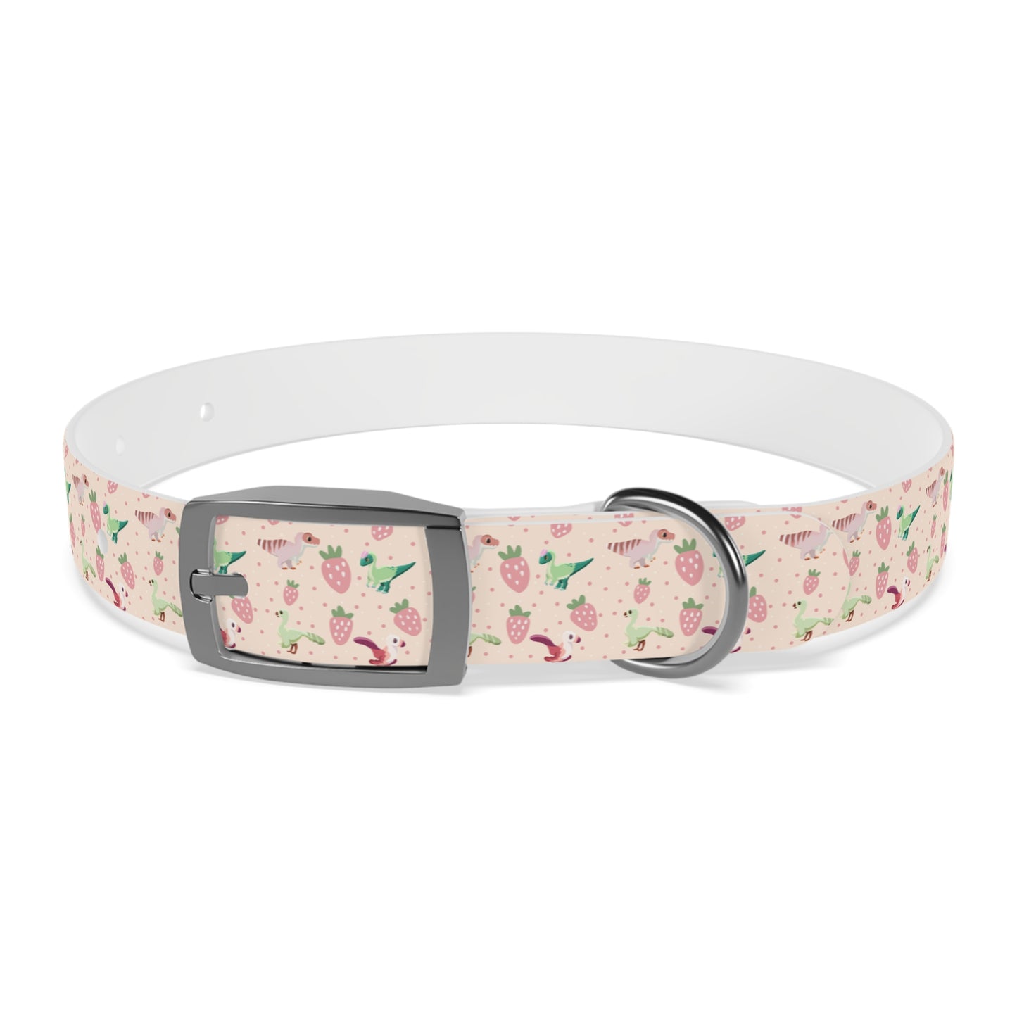 Strawberry Dinos - Dog Collar