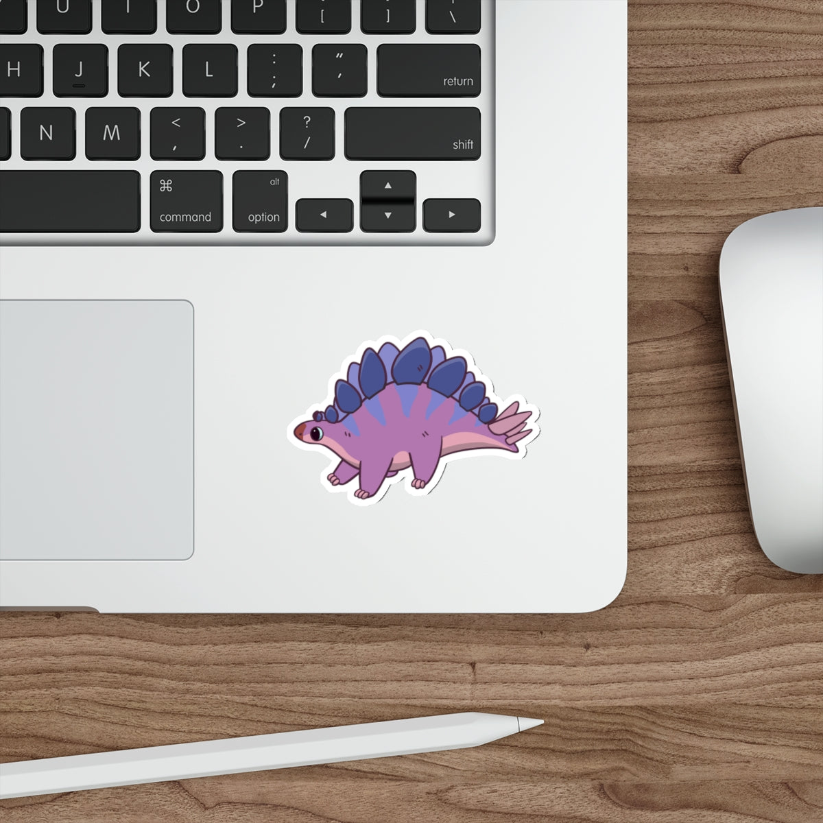 Bisexual Pride Stegosaurus Sticker - Die-Cut Stickers