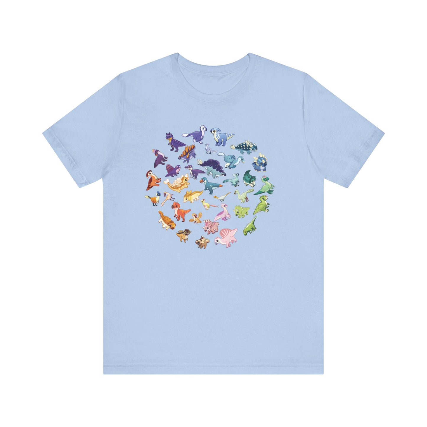 Rainbow of Dinos - Unisex Jersey Short Sleeve T-Shirt