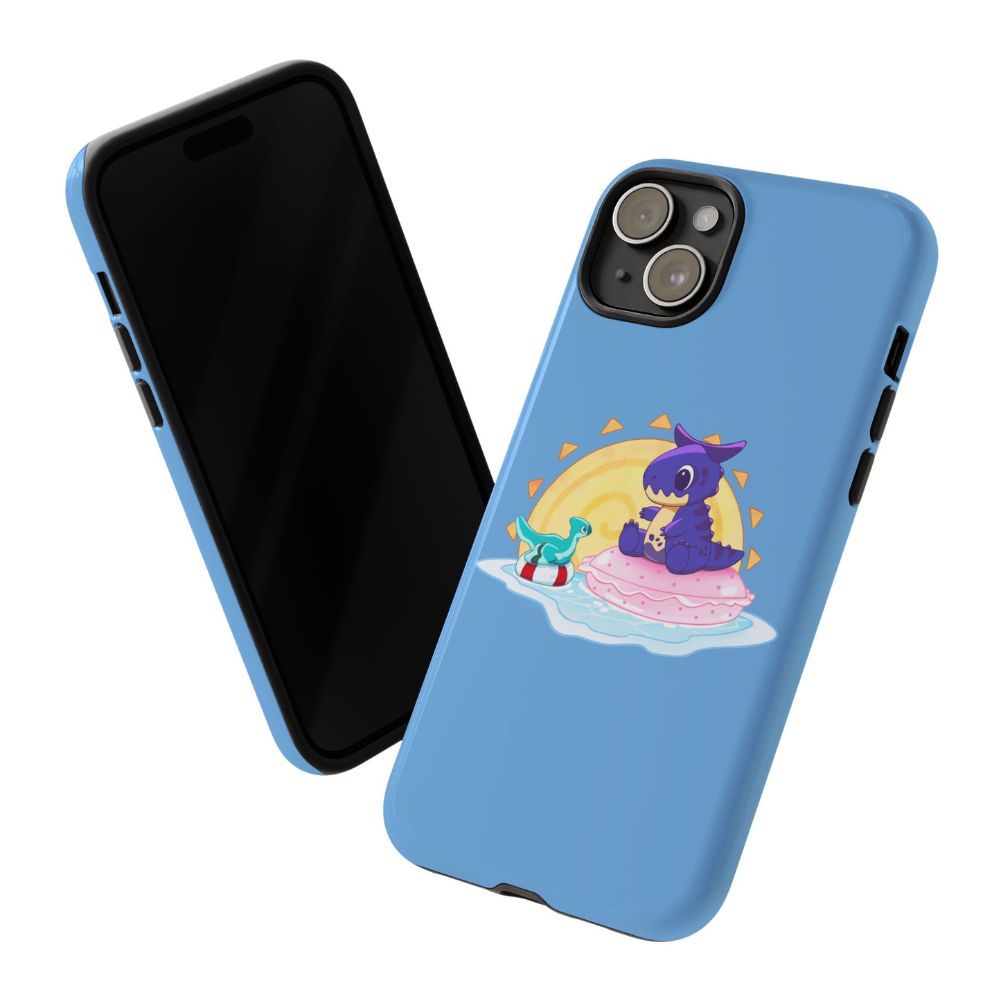Limited Edition Carnotaurus with Archaeopteryx Sidekick Plushie Concept Art - Phone Case