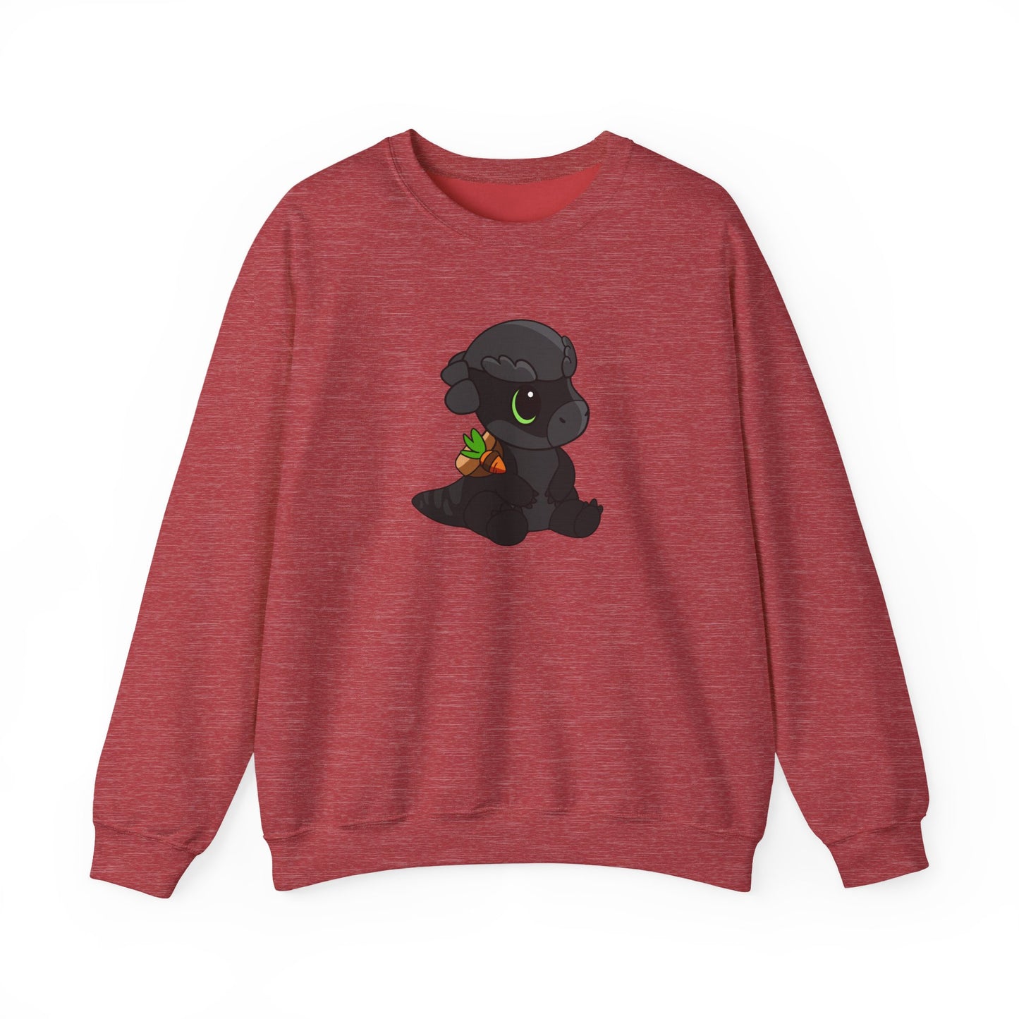 Limited Edition Bonk the Melanistic Pachycephalosaurus Plushie Art - Unisex Heavy Blend™ Crewneck Sweatshirt