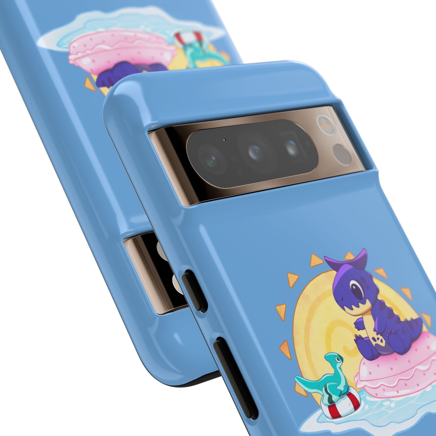 Limited Edition Carnotaurus with Archaeopteryx Sidekick Plushie Concept Art - Phone Case