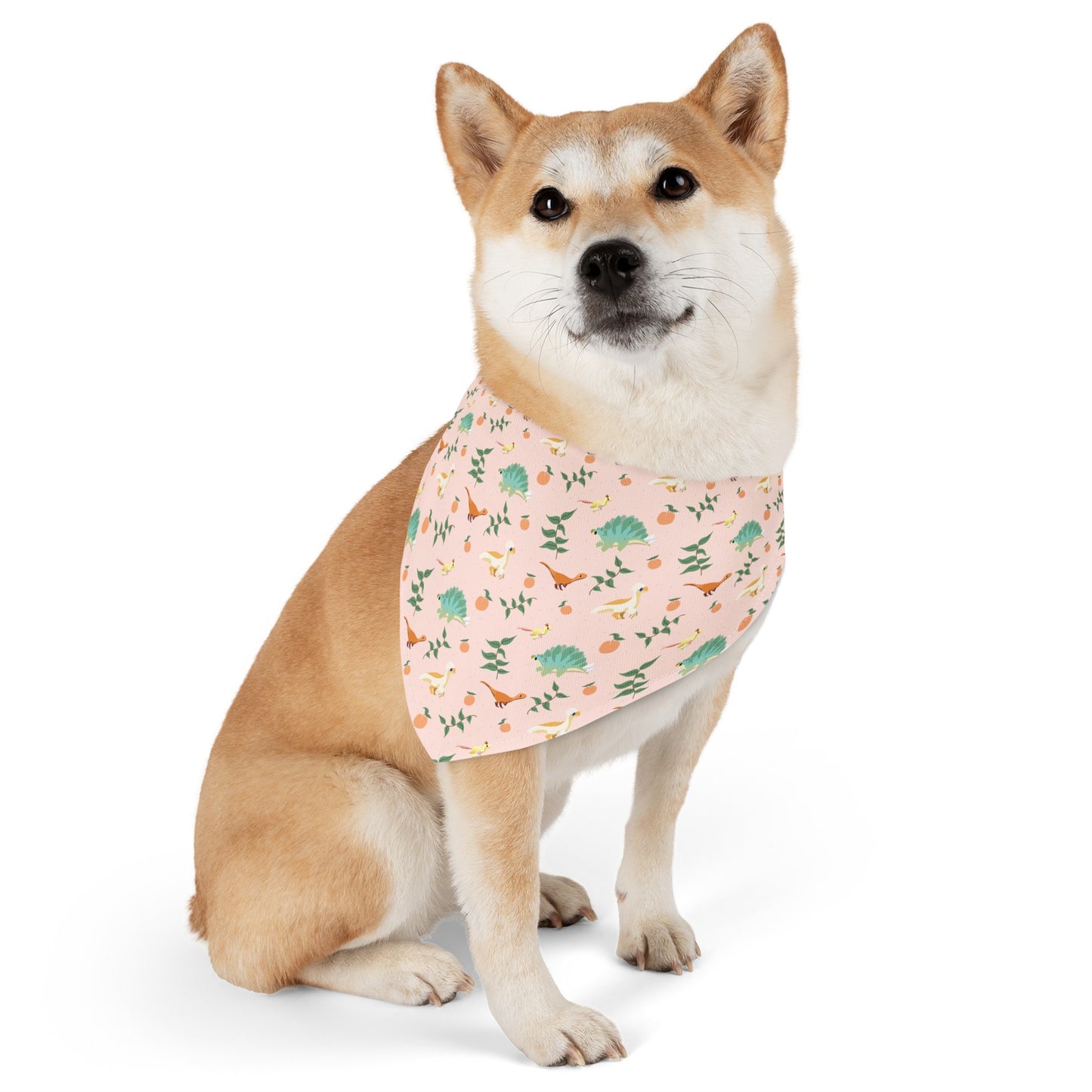 Peach Dinos - Pet Bandana Collar