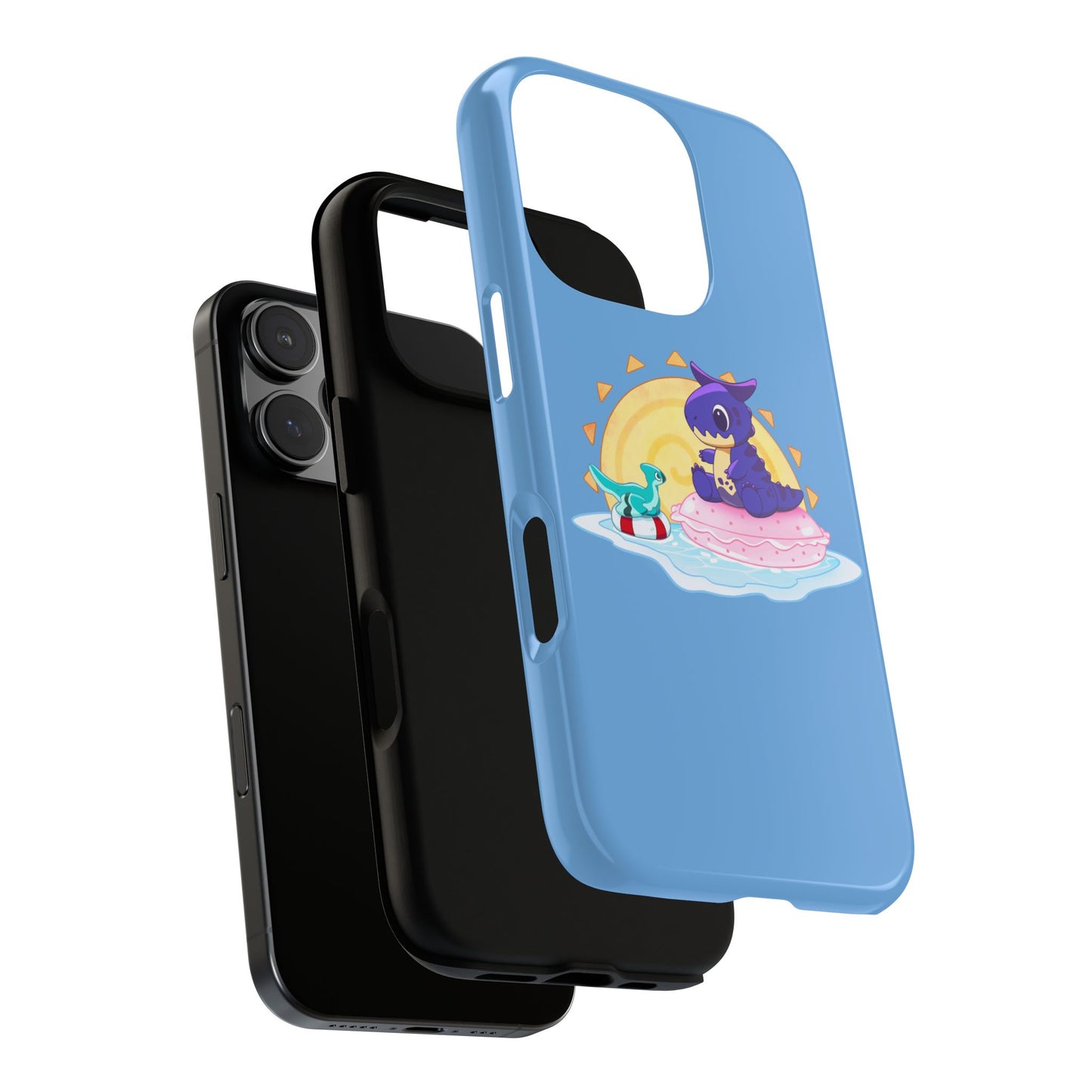 Limited Edition Carnotaurus with Archaeopteryx Sidekick Plushie Concept Art - Phone Case