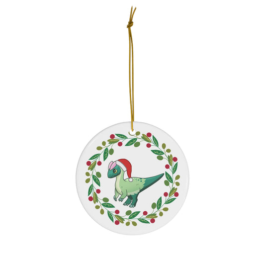 Holiday Dilophosaurus - Ceramic Ornament