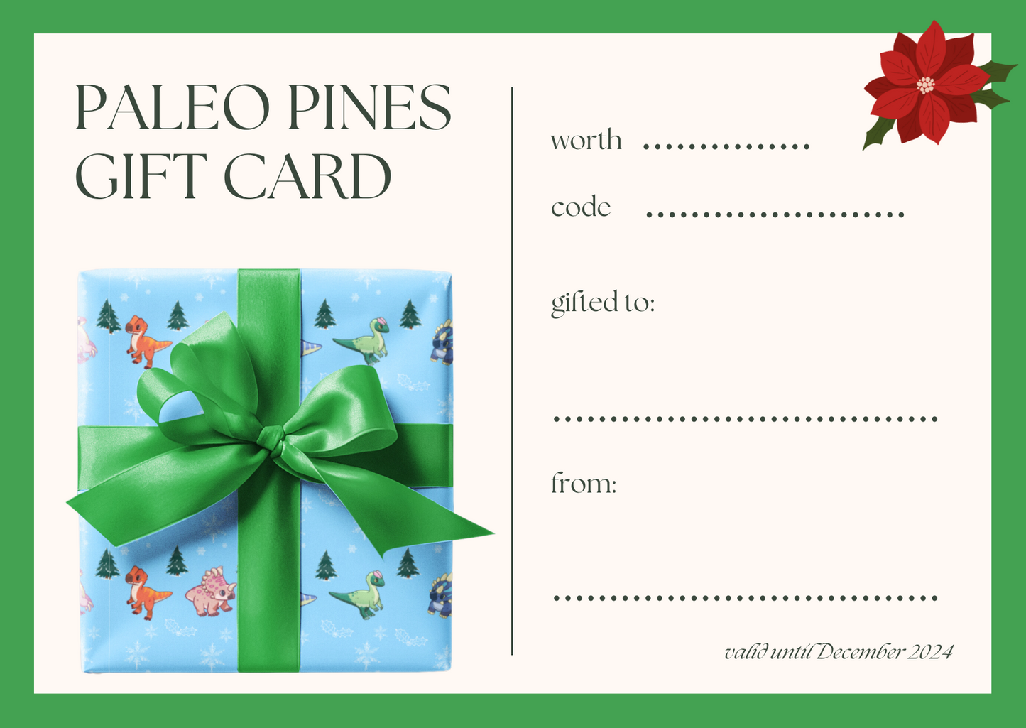 Paleo Pines Merchandise Gift Card