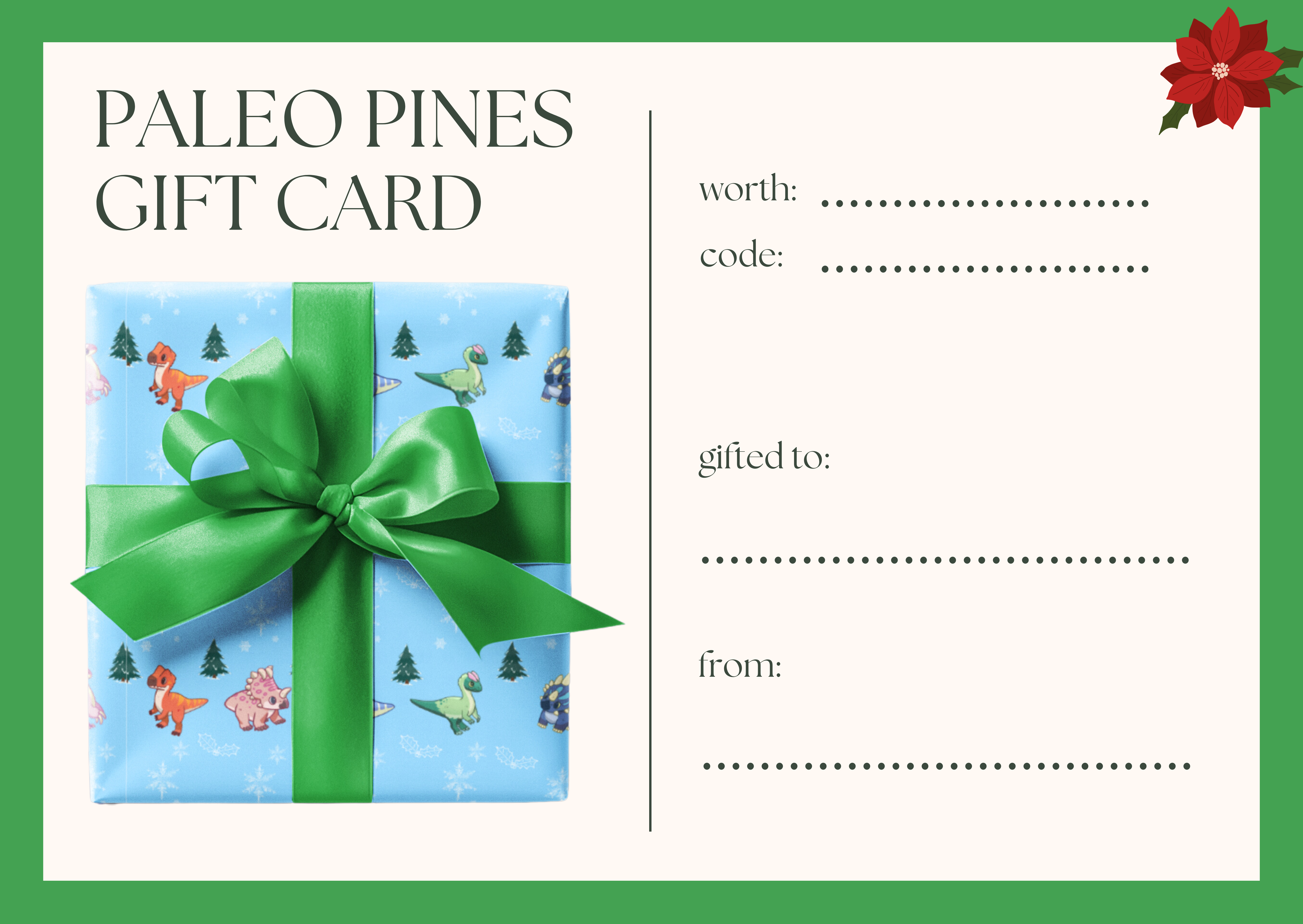 Paleo Pines Merchandise Gift Card